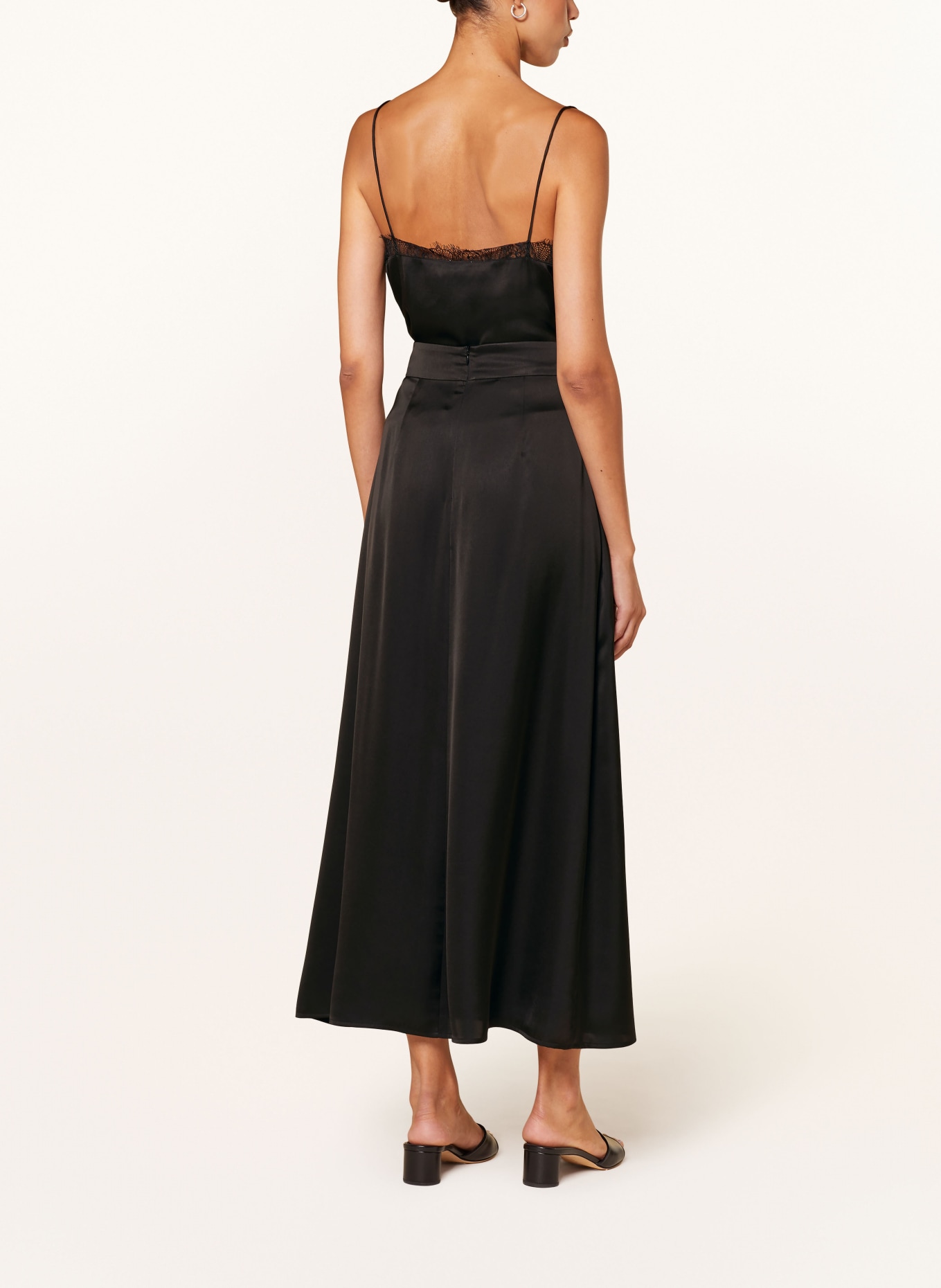 IVY OAK Satin skirt SANNA, Color: BLACK (Image 3)