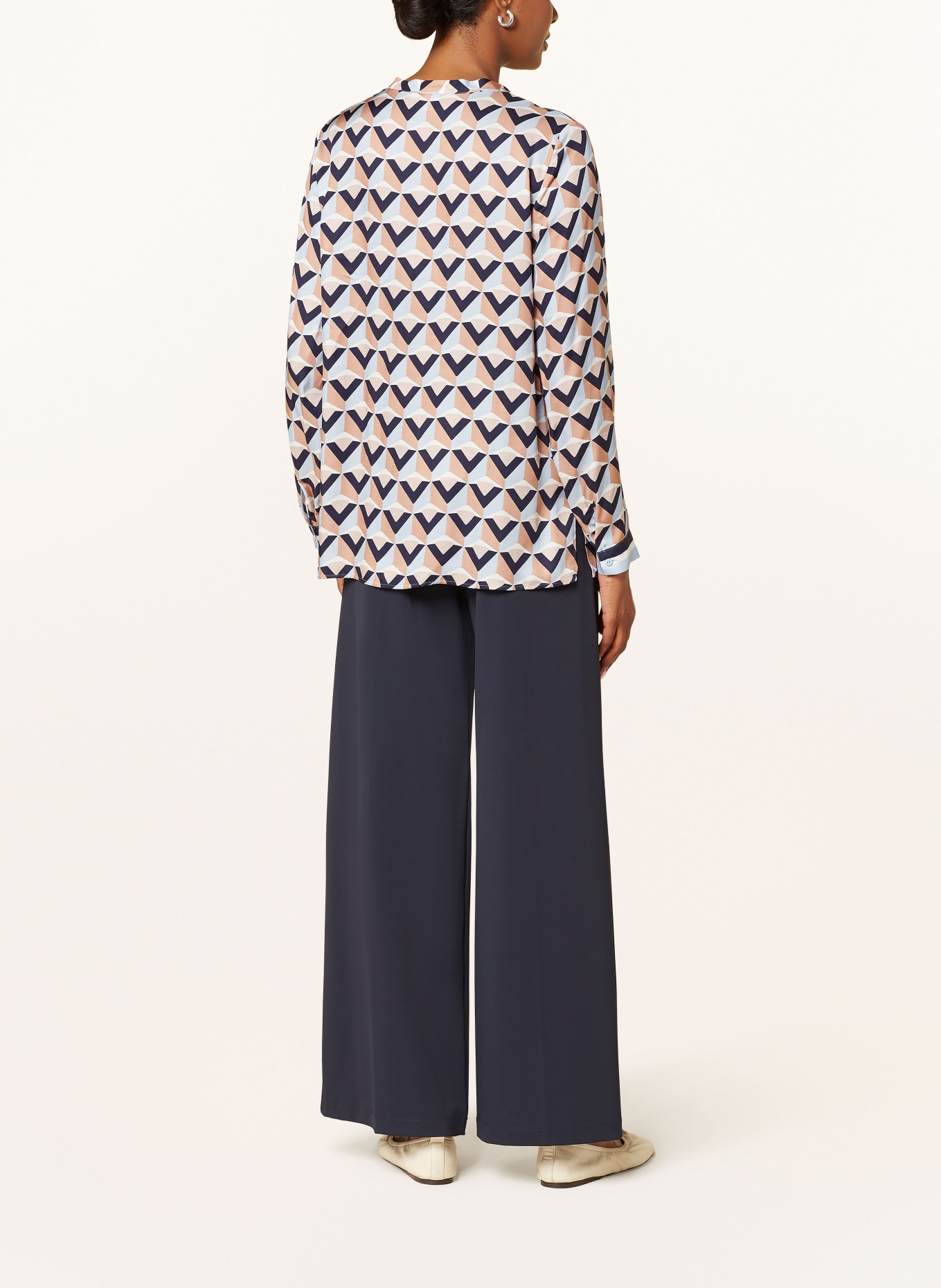 1863 by ETERNA Blusenshirt: WEISS / HELLBLAU / NUDE