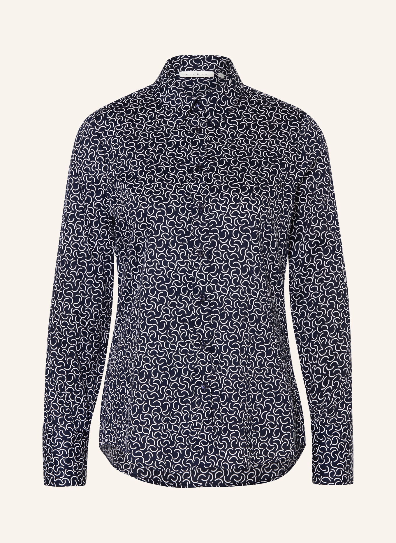 ETERNA Shirt blouse: DARK BLUE/ WHITE