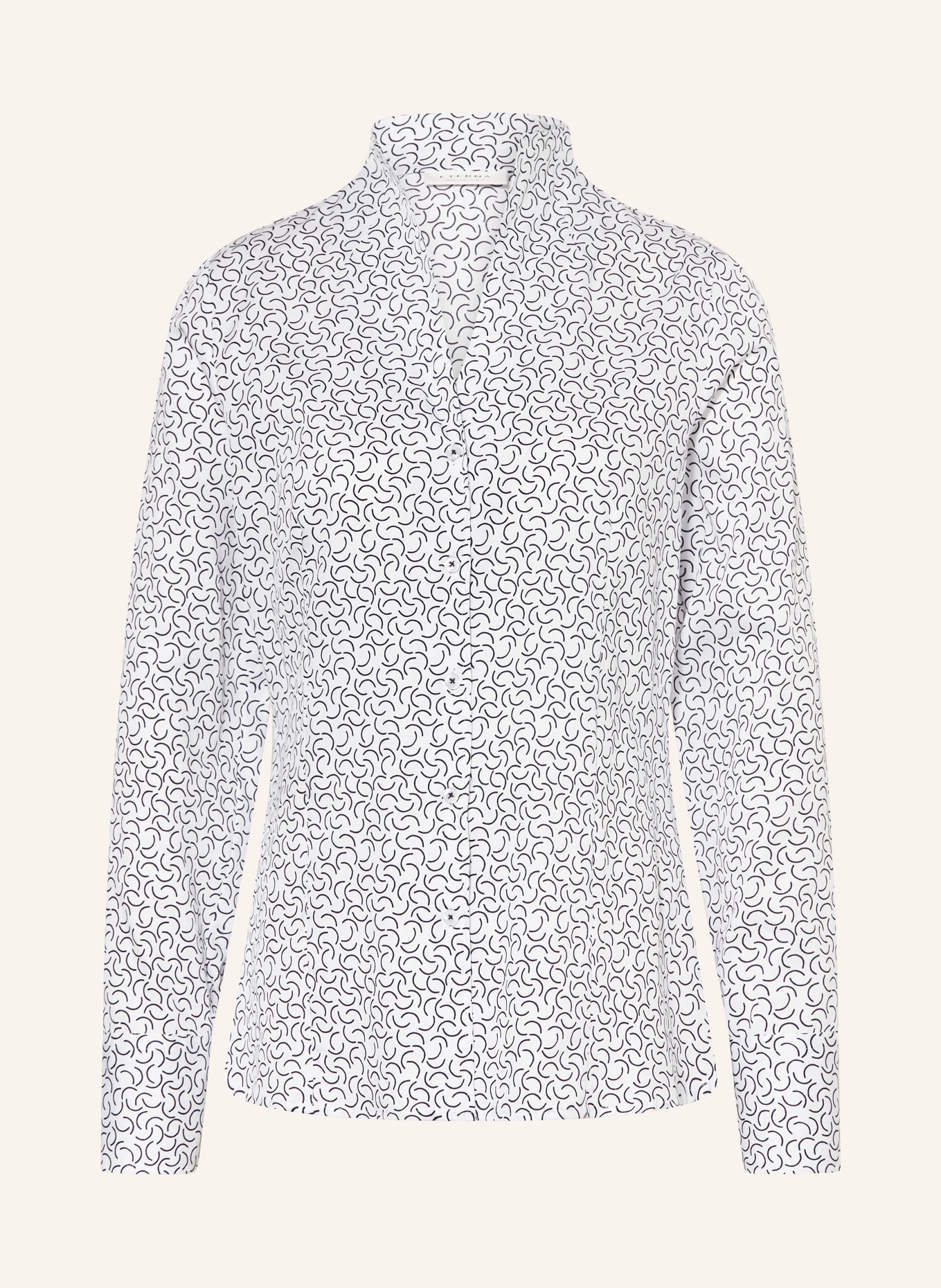ETERNA Blouse: WHITE/ DARK BLUE