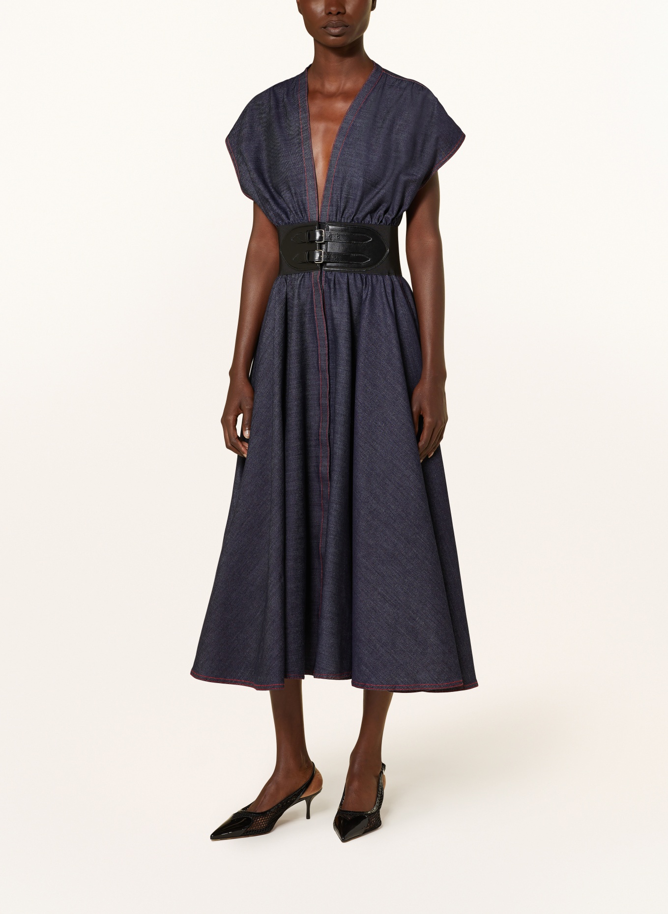 ワンピース Alaia Wrap Denim Dress Alaïa Denim Dresses for Women | Lyst