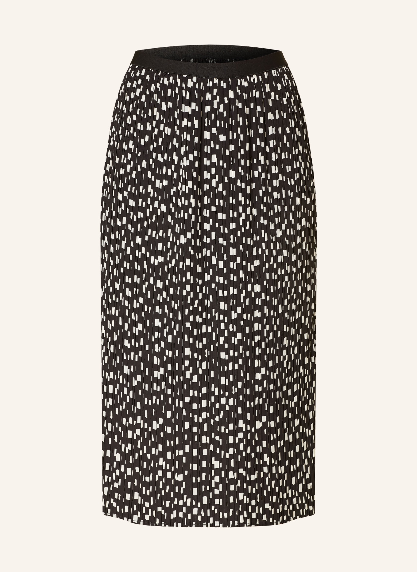 OPUS Pleated skirt RABANI, Color: BLACK/ WHITE (Image 1)