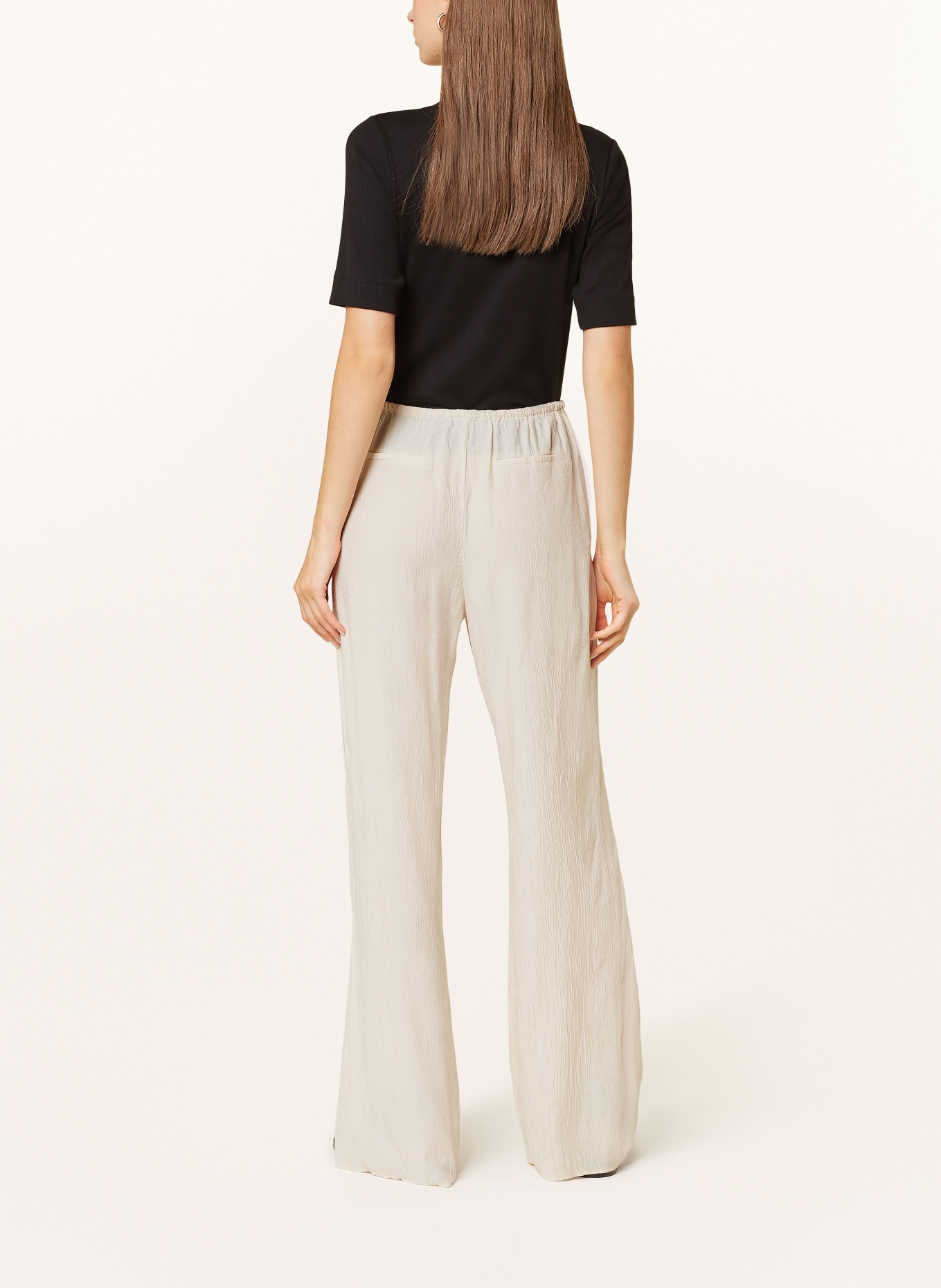 OPUS Wide leg trousers MONALA, Color: ECRU (Image 3)