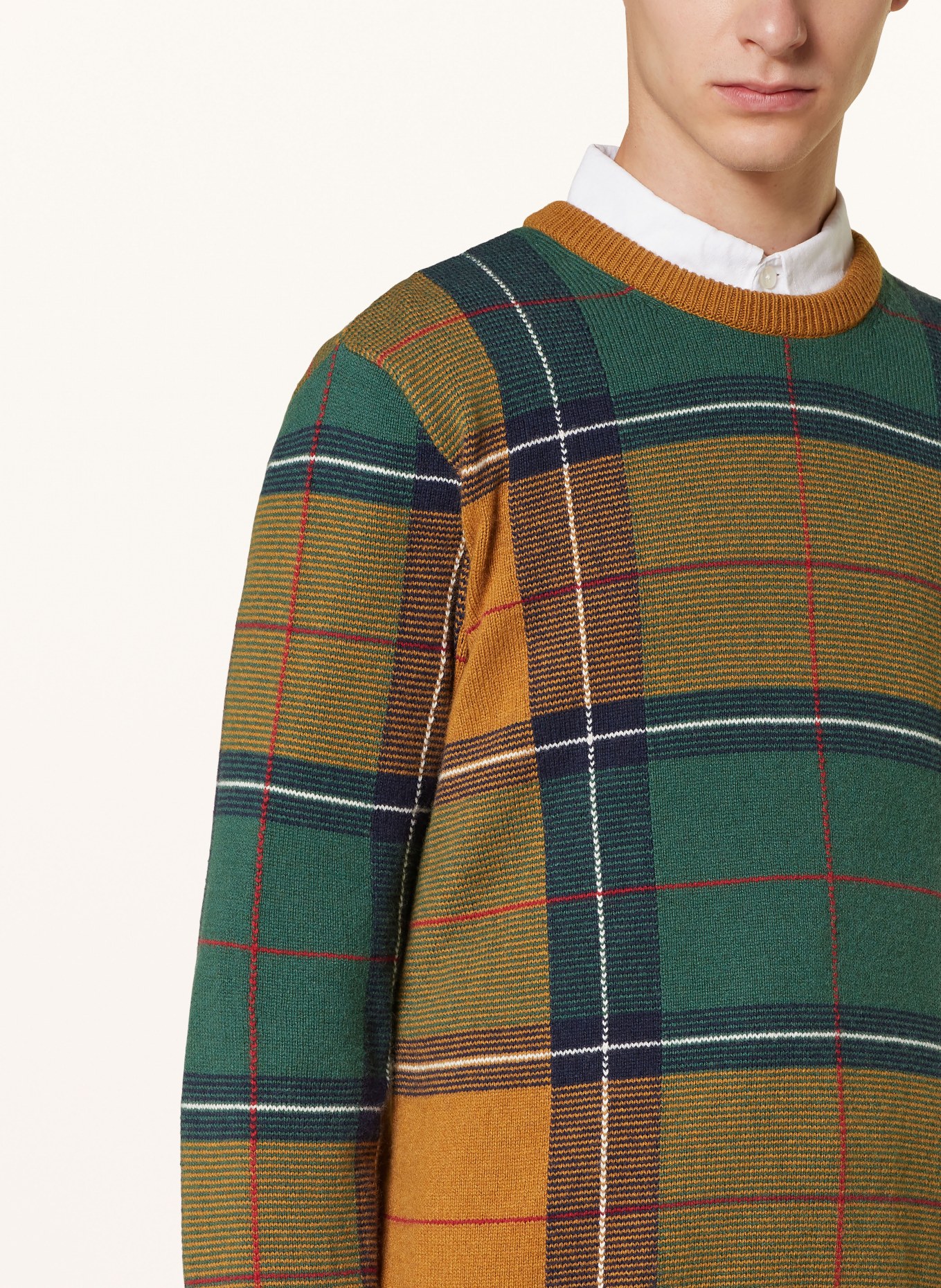 GANT Pullover: COGNAC / GRÜN / DUNKELBLAU