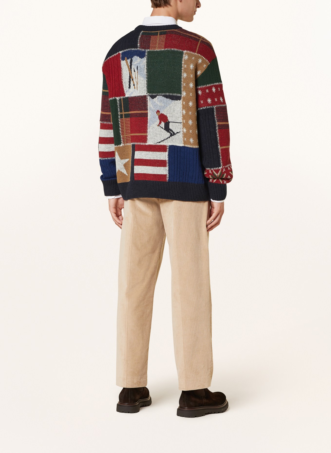 GANT Pullover: DUNKELGRÜN / COGNAC / DUNKELBLAU