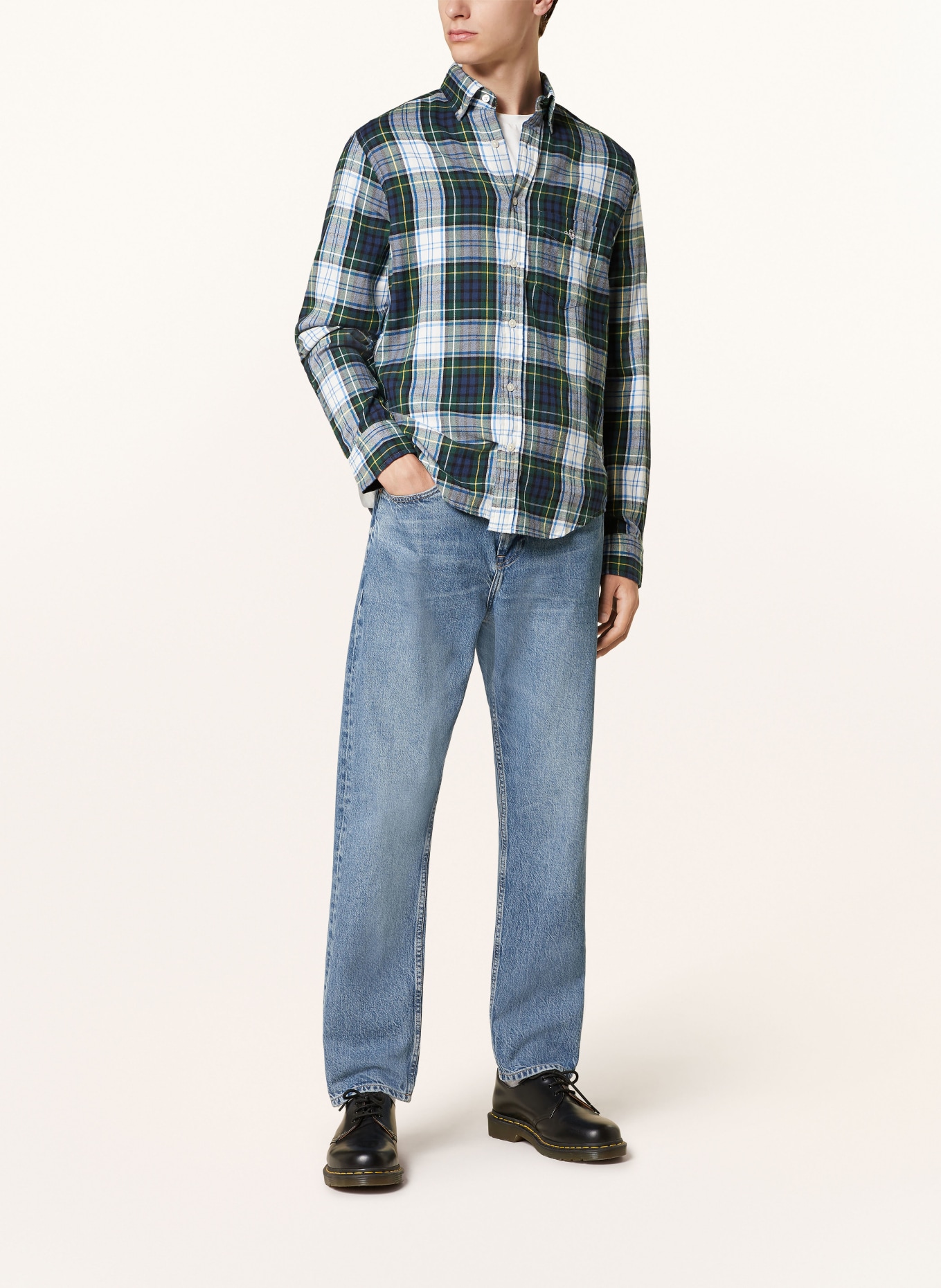 GANT Hemd Regular Fit: DUNKELBLAU / DUNKELGRÜN / WEISS