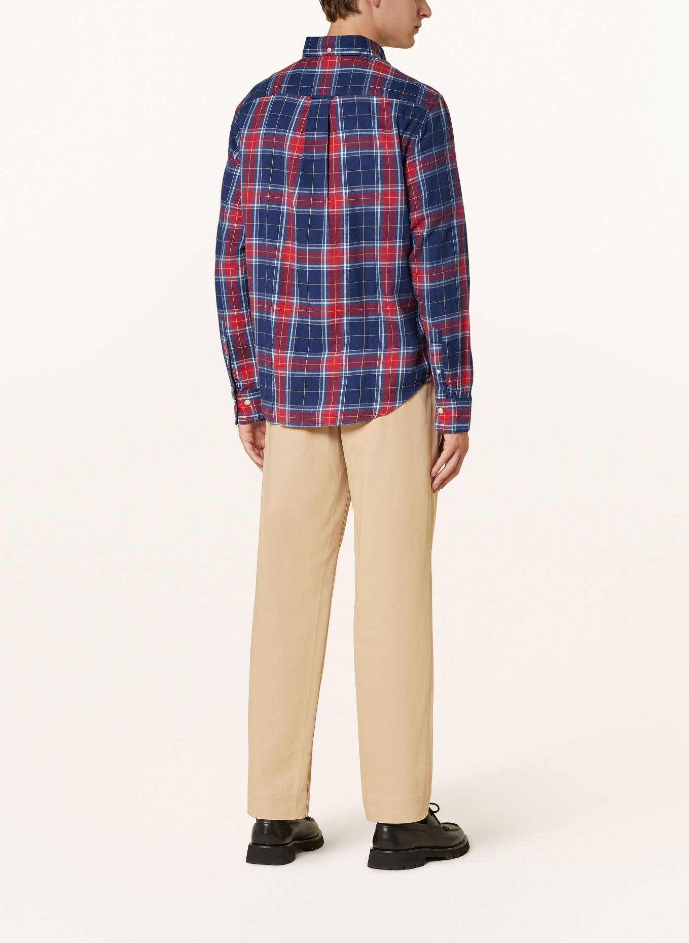 GANT Hemd Regular Fit: BLAU / DUNKELROT / WEISS