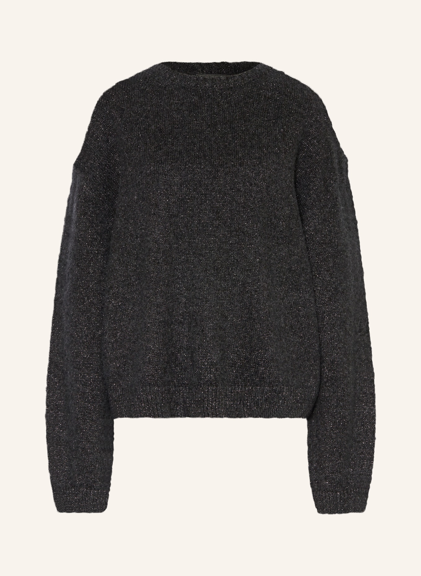 TRUE RELIGION Sweater with glitter thread in dark gray
