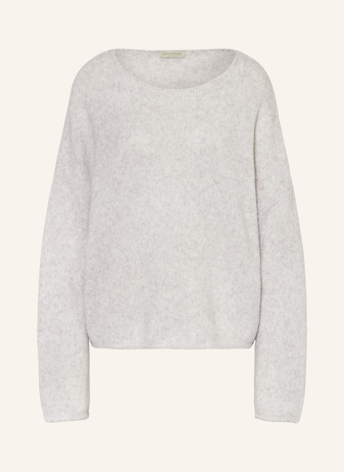 TRUE RELIGION Oversized sweater in light gray