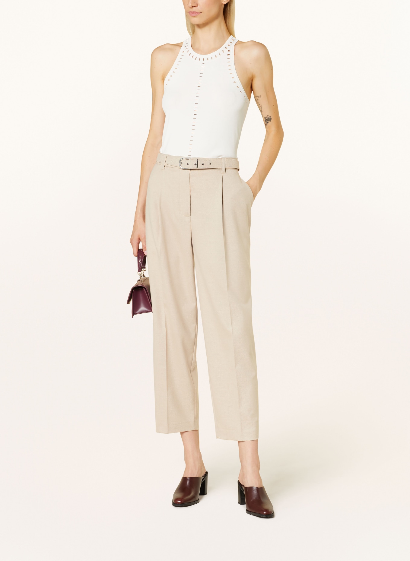 REISS 7/8 trousers FREJA, Color: LIGHT BROWN (Image 2)