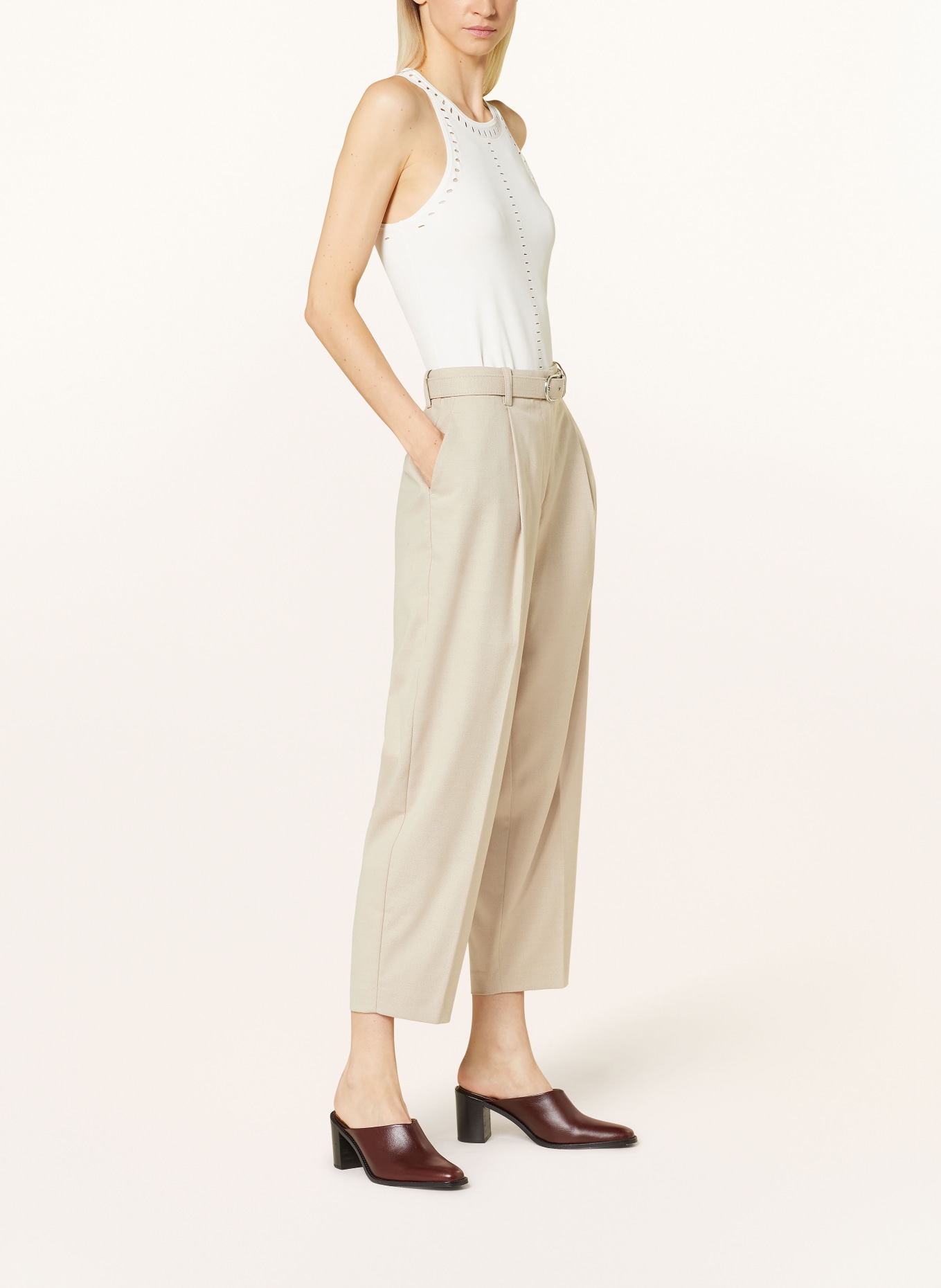 REISS 7/8 trousers FREJA, Color: LIGHT BROWN (Image 4)