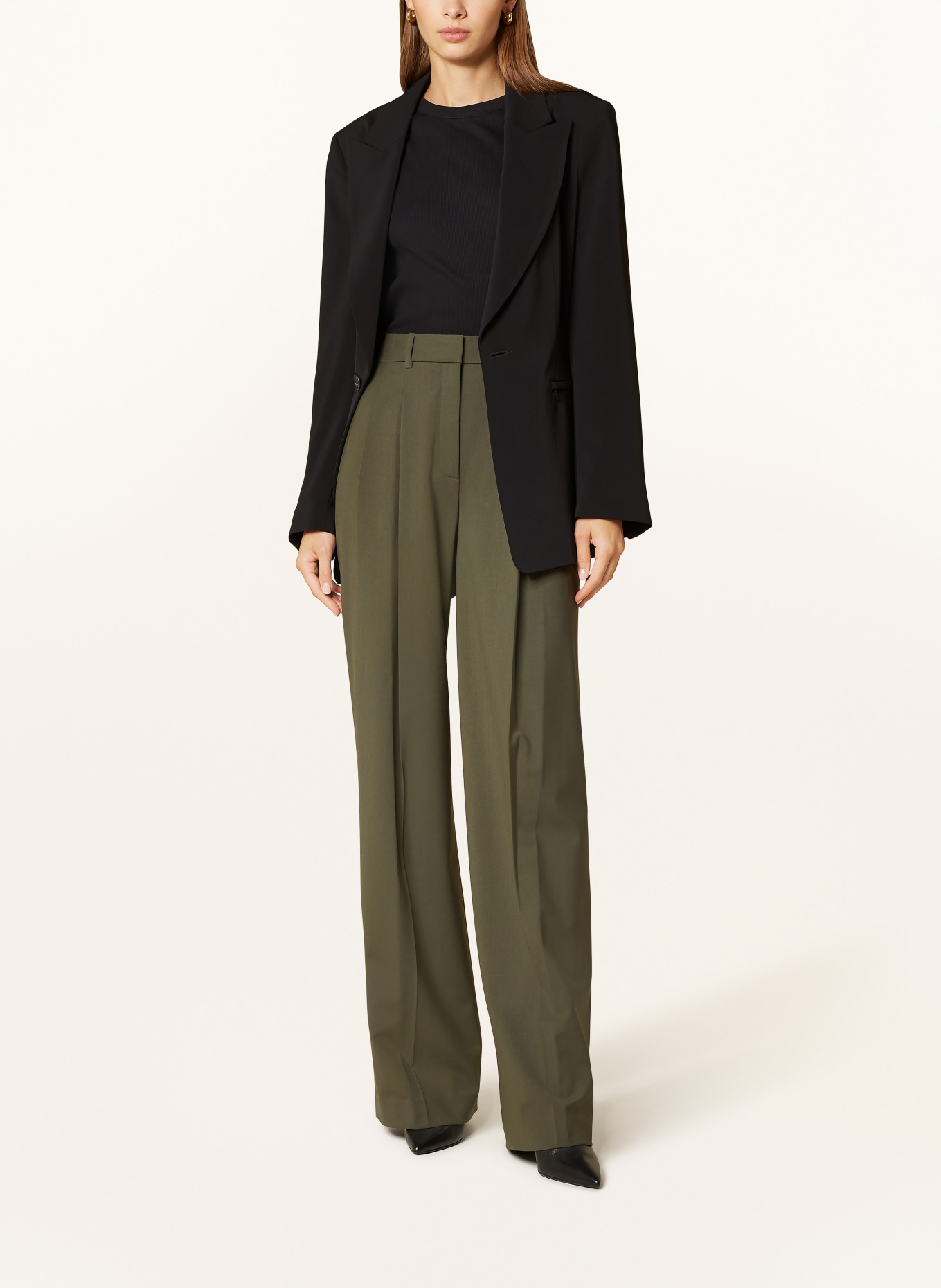 Theory wide leg trousers on sale