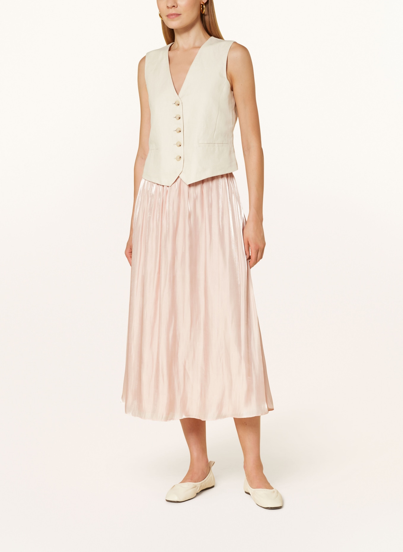 s.Oliver BLACK LABEL Satin skirt: LIGHT PINK