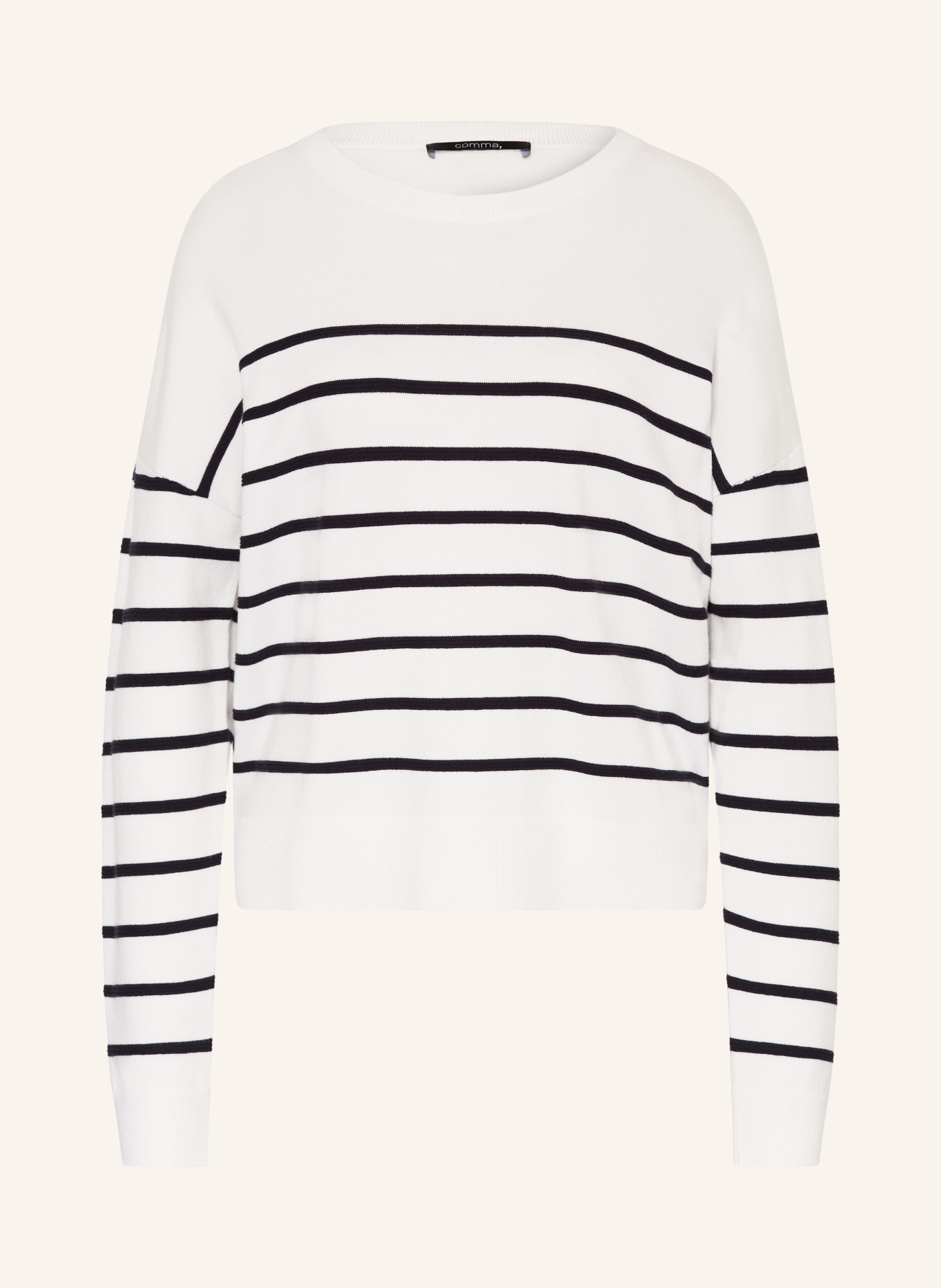 comma Pullover: WEISS / SCHWARZ