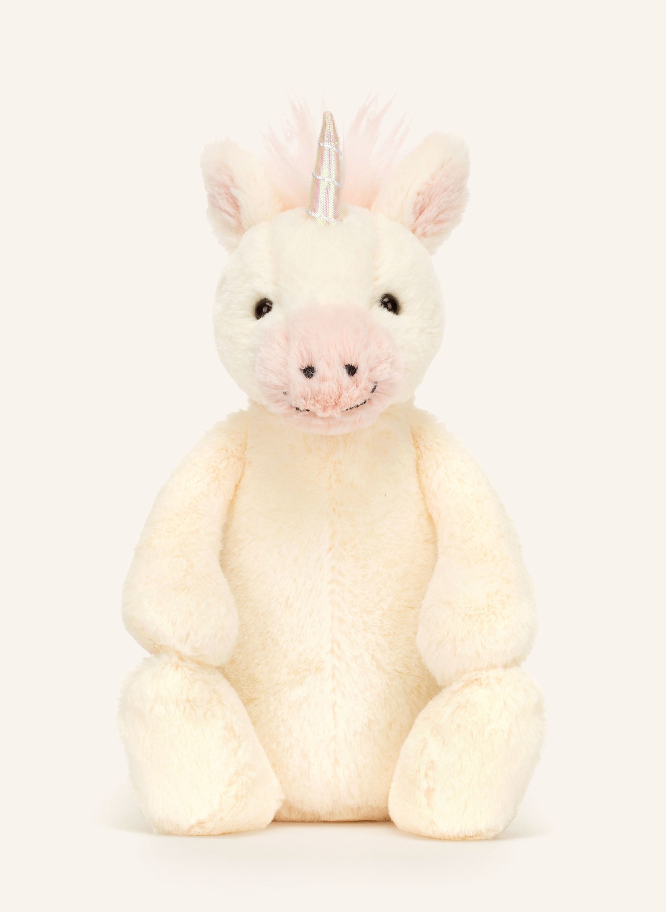 Jellycat Einhorn-Kuscheltier BASHFUL UNICORN LITTLE, Farbe: ECRU/ HELLROSA (Bild 1)