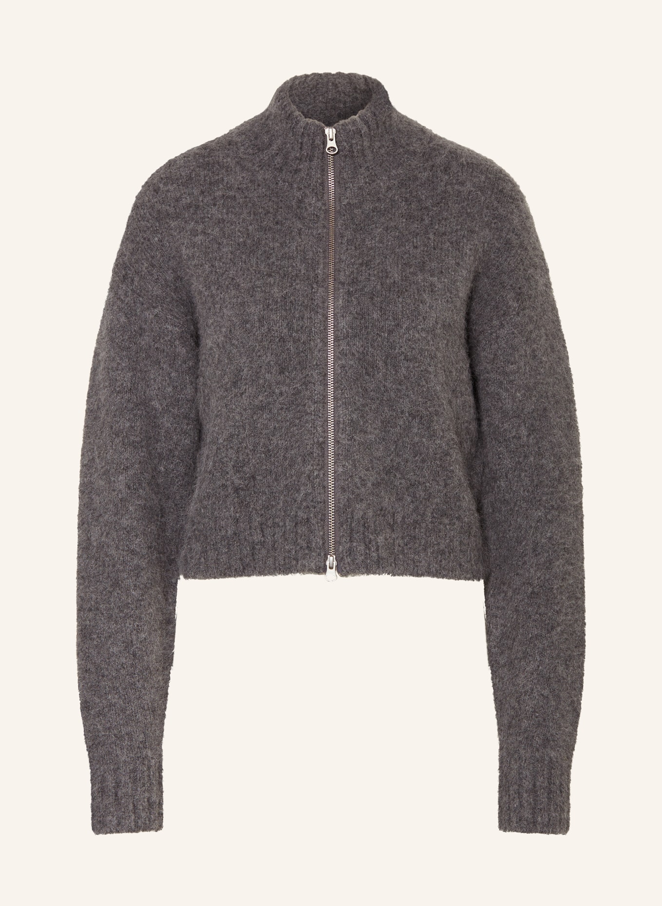 SAMSØE SAMSØE Strickjacke SAJEANNE mit Alpaka, Farbe: GRAU (Bild 1)
