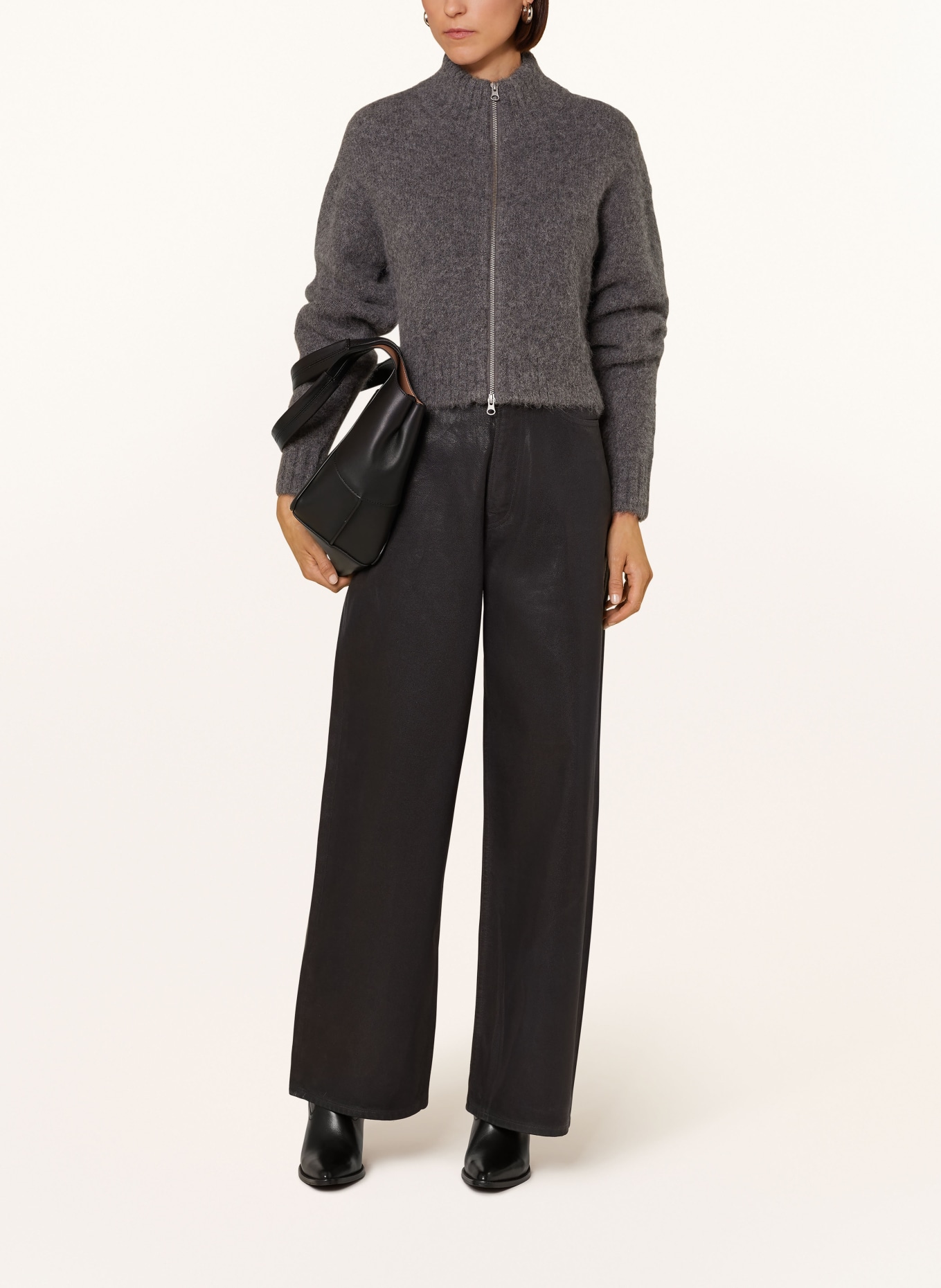 SAMSØE SAMSØE Strickjacke SAJEANNE mit Alpaka, Farbe: GRAU (Bild 2)