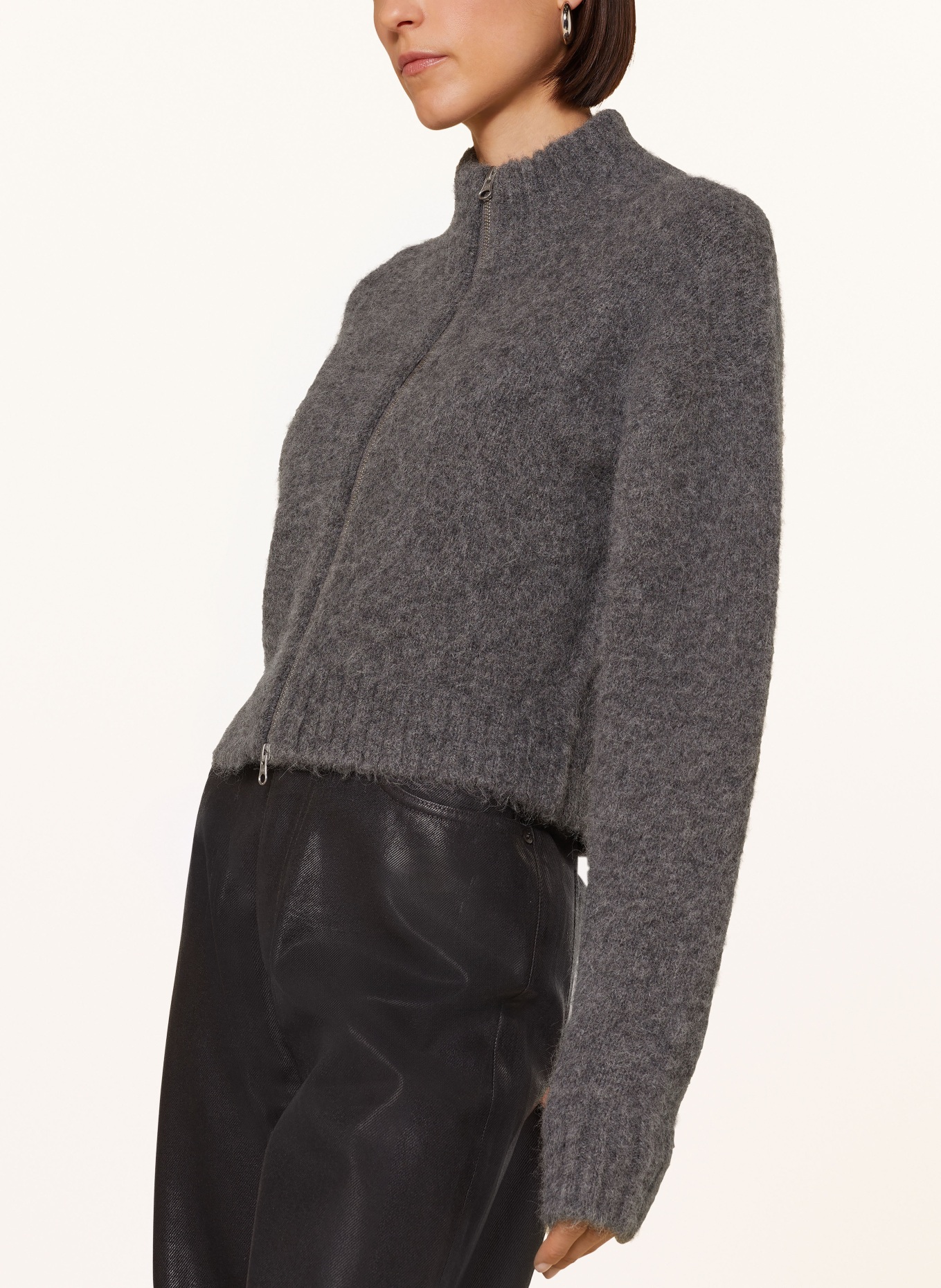 SAMSØE SAMSØE Strickjacke SAJEANNE mit Alpaka, Farbe: GRAU (Bild 4)