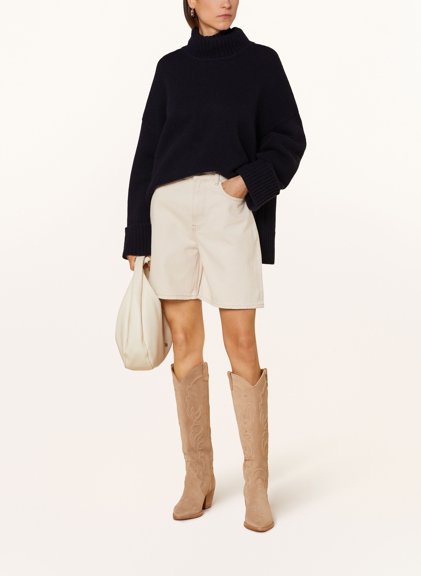 SAMSØE  SAMSØE Svetr s rolákem SAKEIKU: TMAVĚ MODRÁ