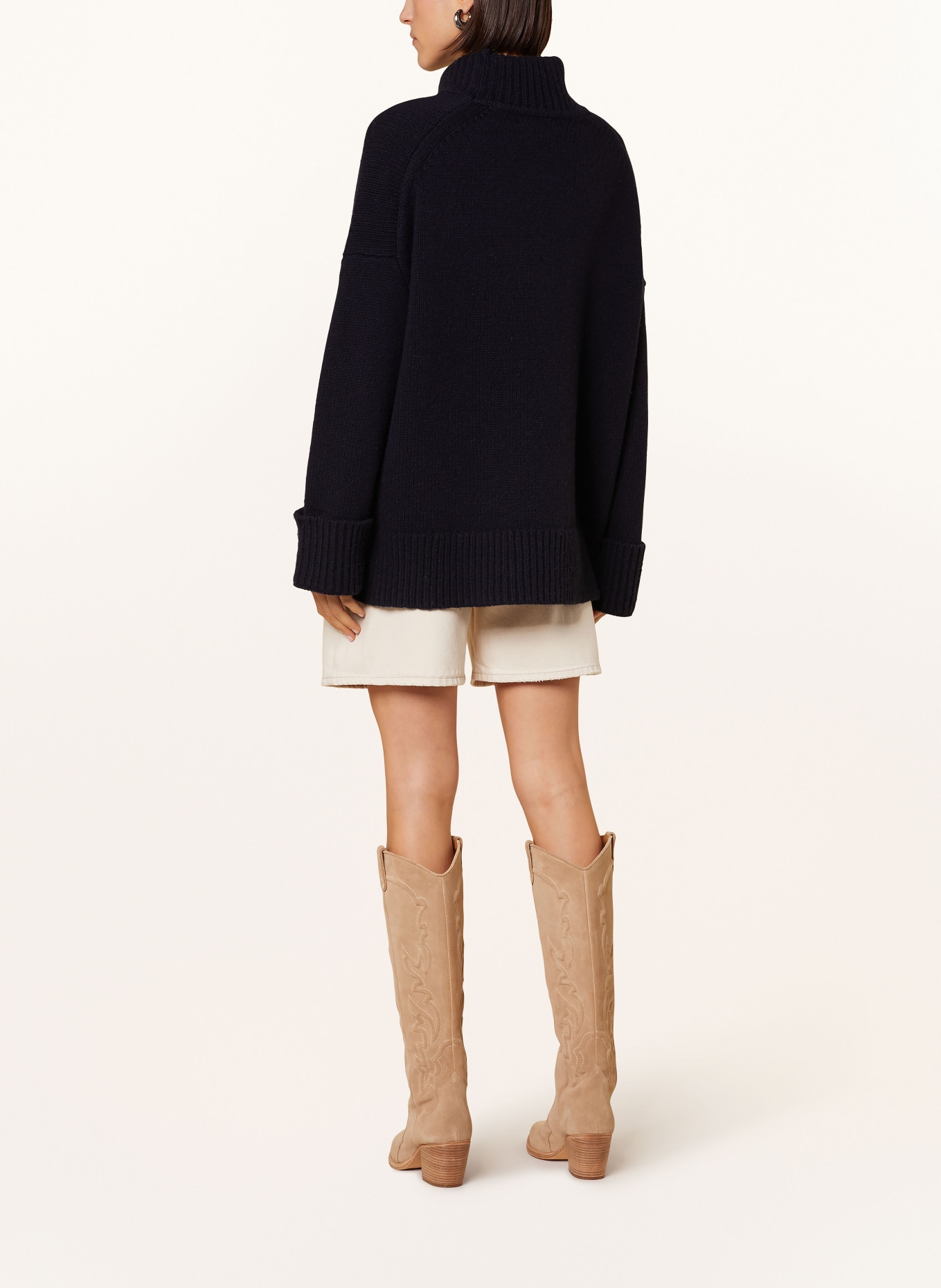 SAMSØE  SAMSØE Svetr s rolákem SAKEIKU: TMAVĚ MODRÁ