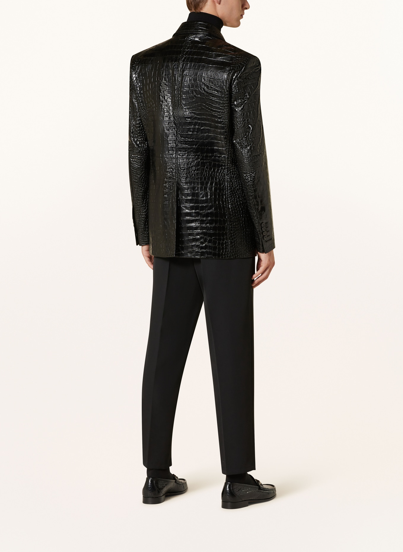 Tailored leather jacket top