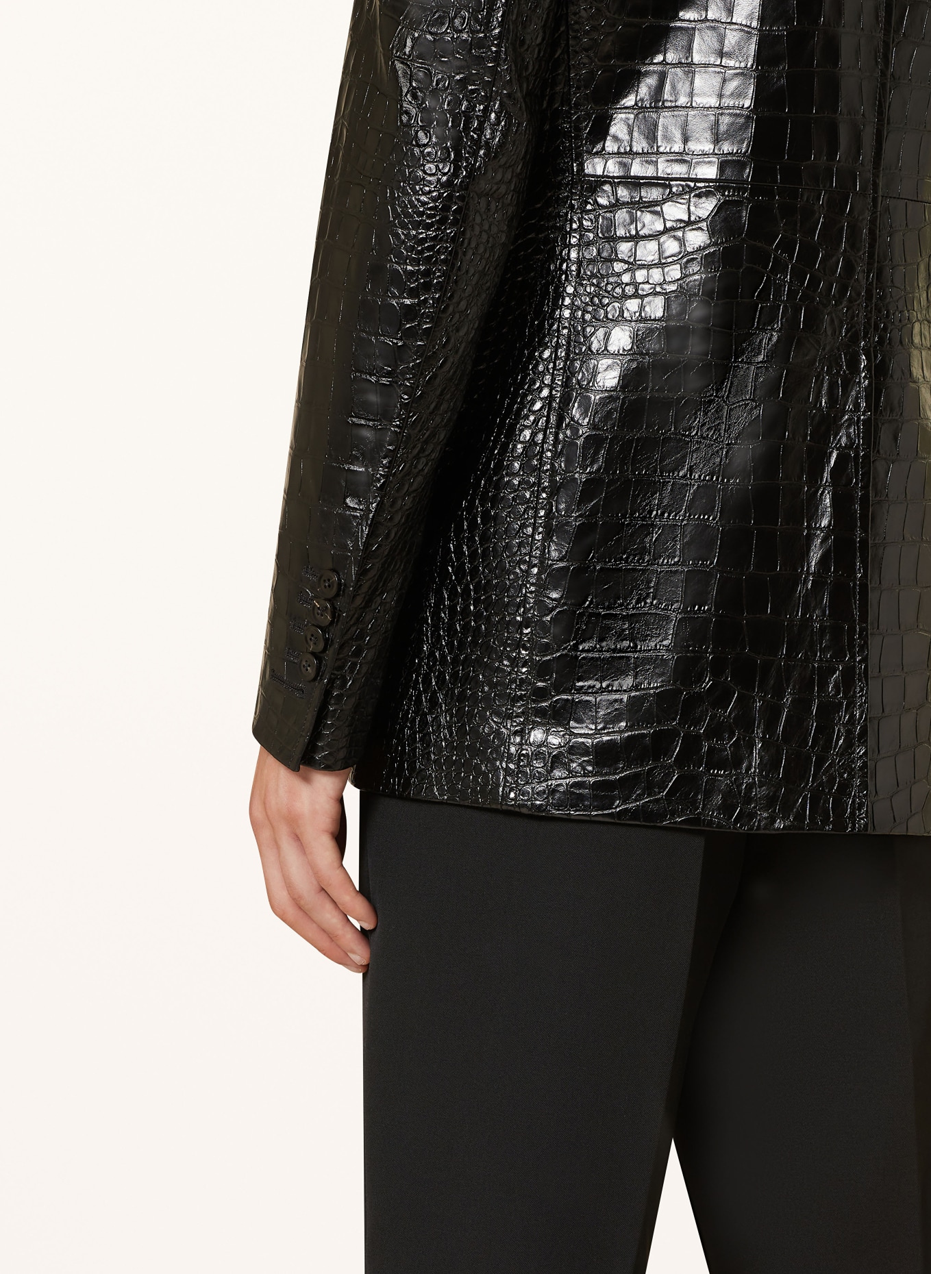 Tailored leather jacket clearance