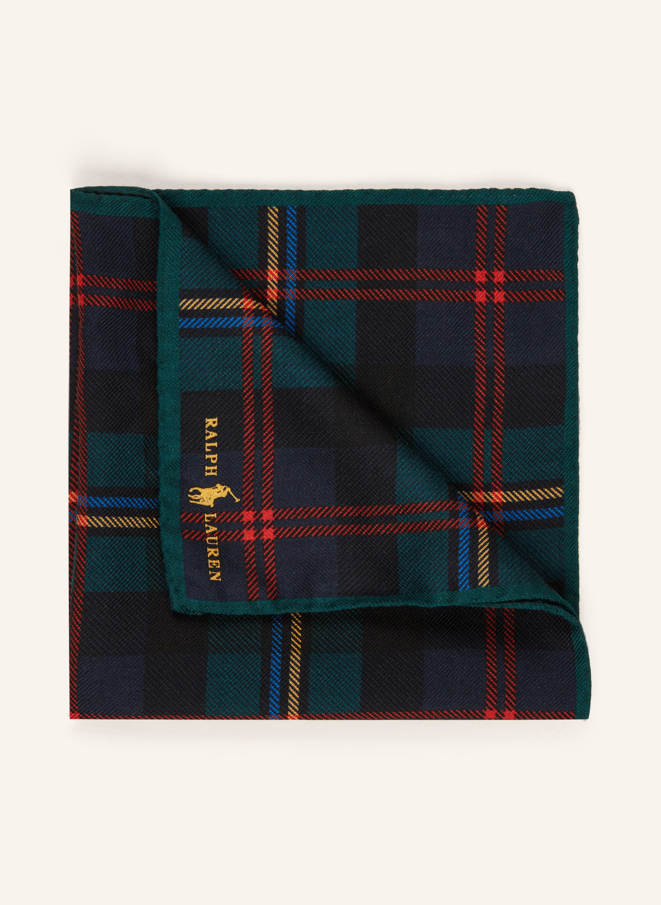 POLO RALPH LAUREN Pocket square with silk in teal dark blue orange