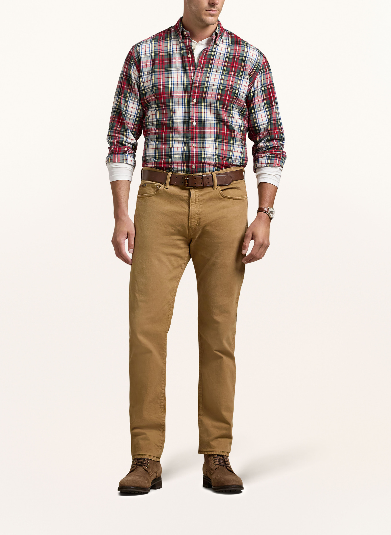 POLO RALPH LAUREN Big & Tall Hemd Comfort Fit: ROT/ GRÜN/ BLAU