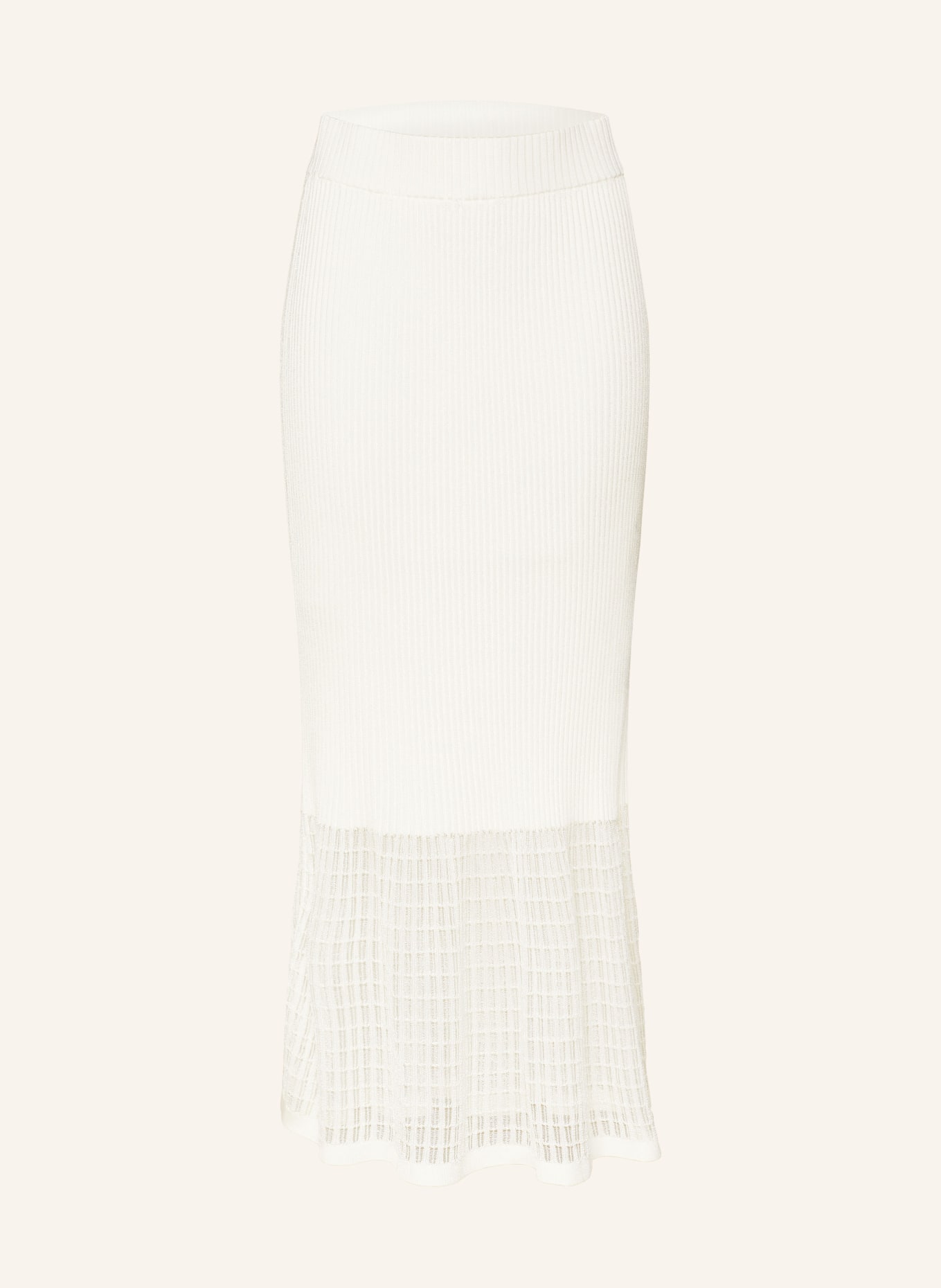 COS Strickrock mit Spitze: ECRU