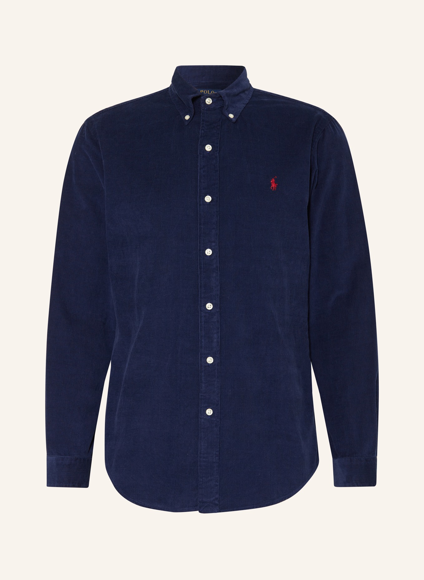 POLO RALPH LAUREN Corduroy shirt custom fit, Color: DARK BLUE (Image 1)