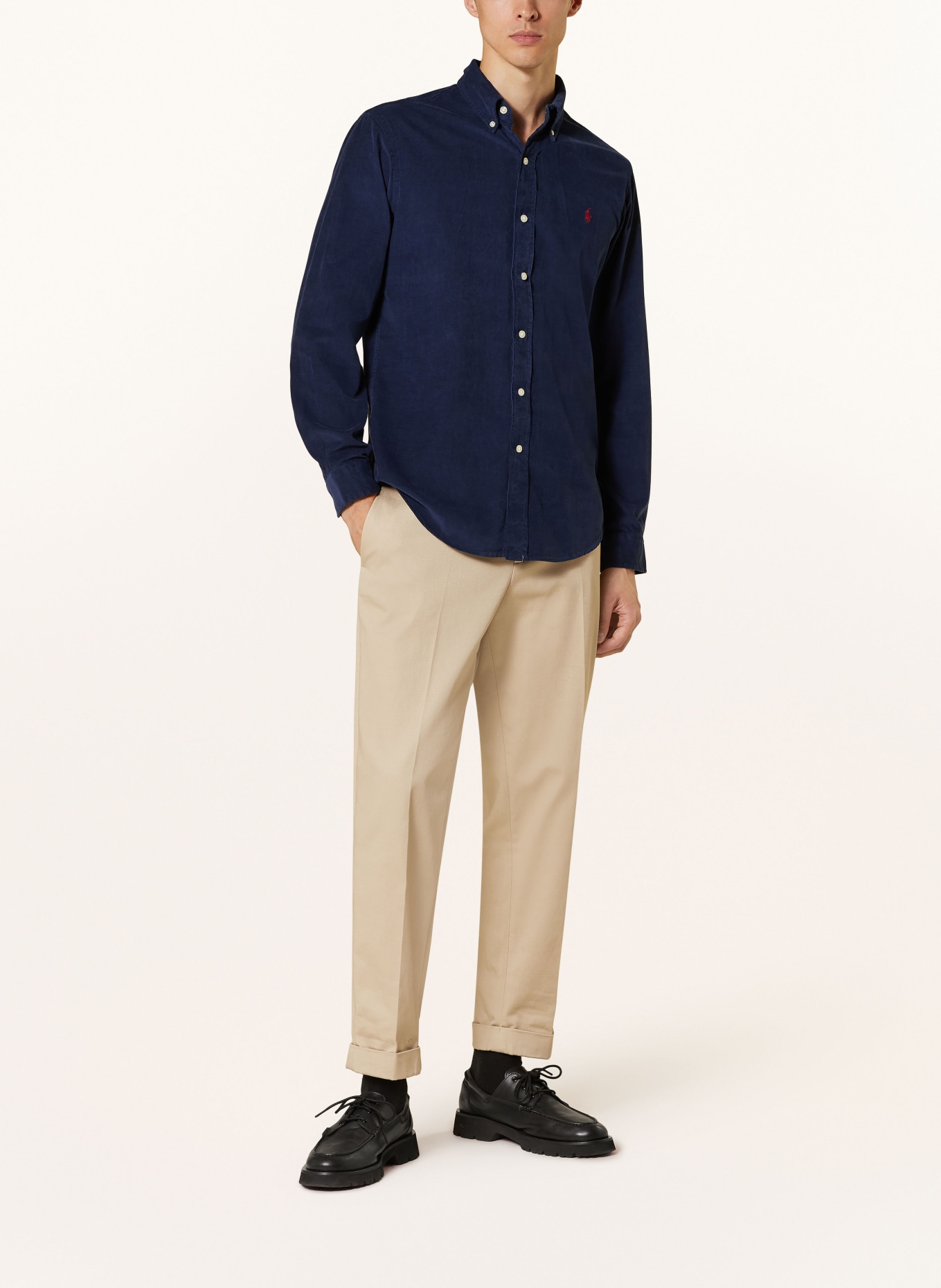 POLO RALPH LAUREN Corduroy shirt custom fit, Color: DARK BLUE (Image 2)