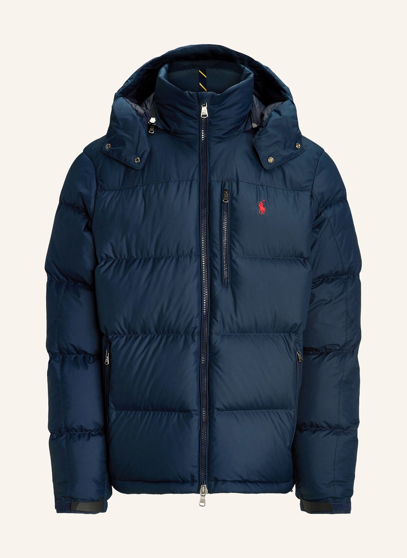 POLO RALPH LAUREN Péřová bunda s odnímatelnou kapucí: TMAVĚ MODRÁ