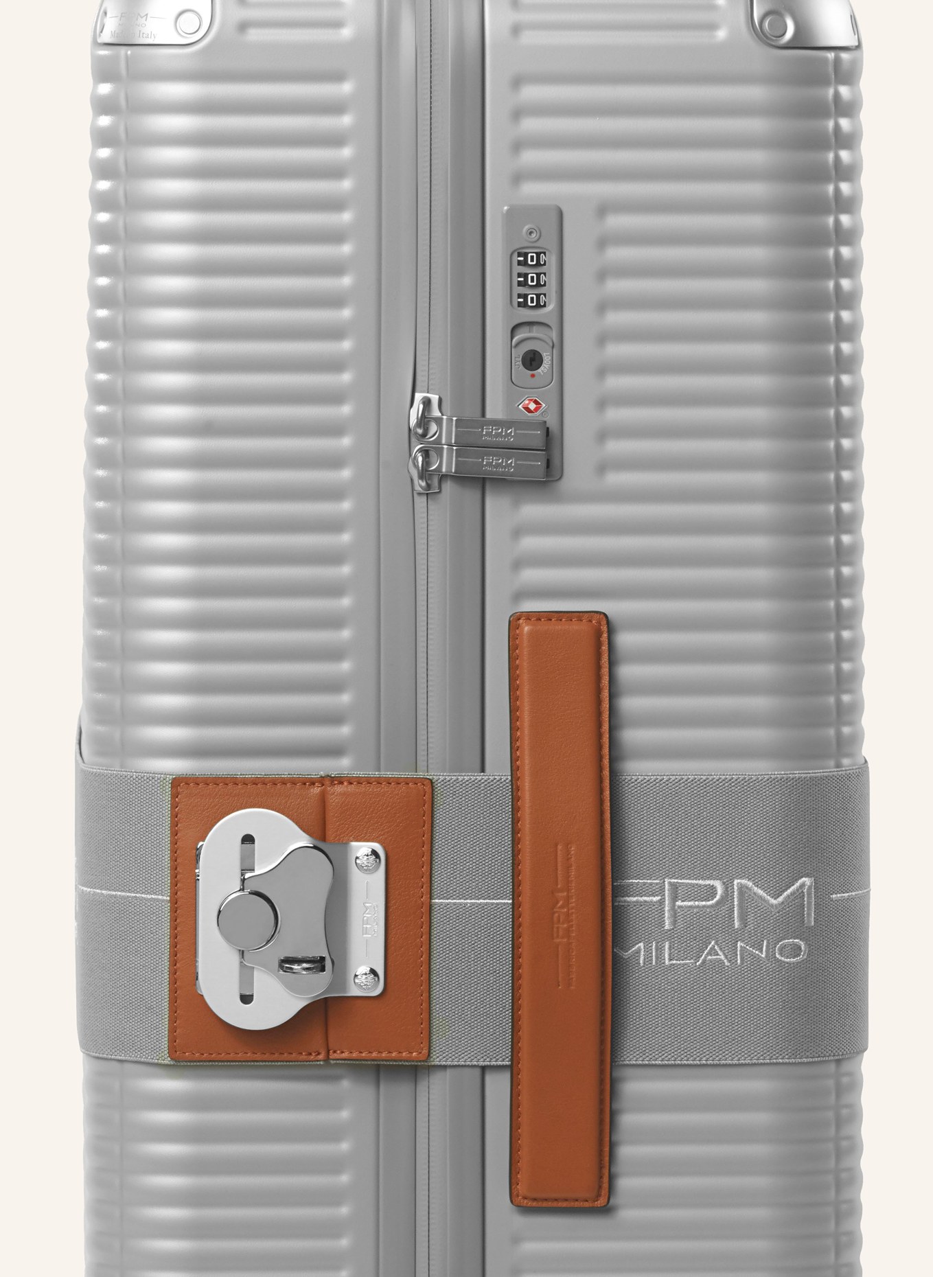 FPM Milano Trolley BANK ZIP DLX SPINNER 76: SILBER / BRAUN