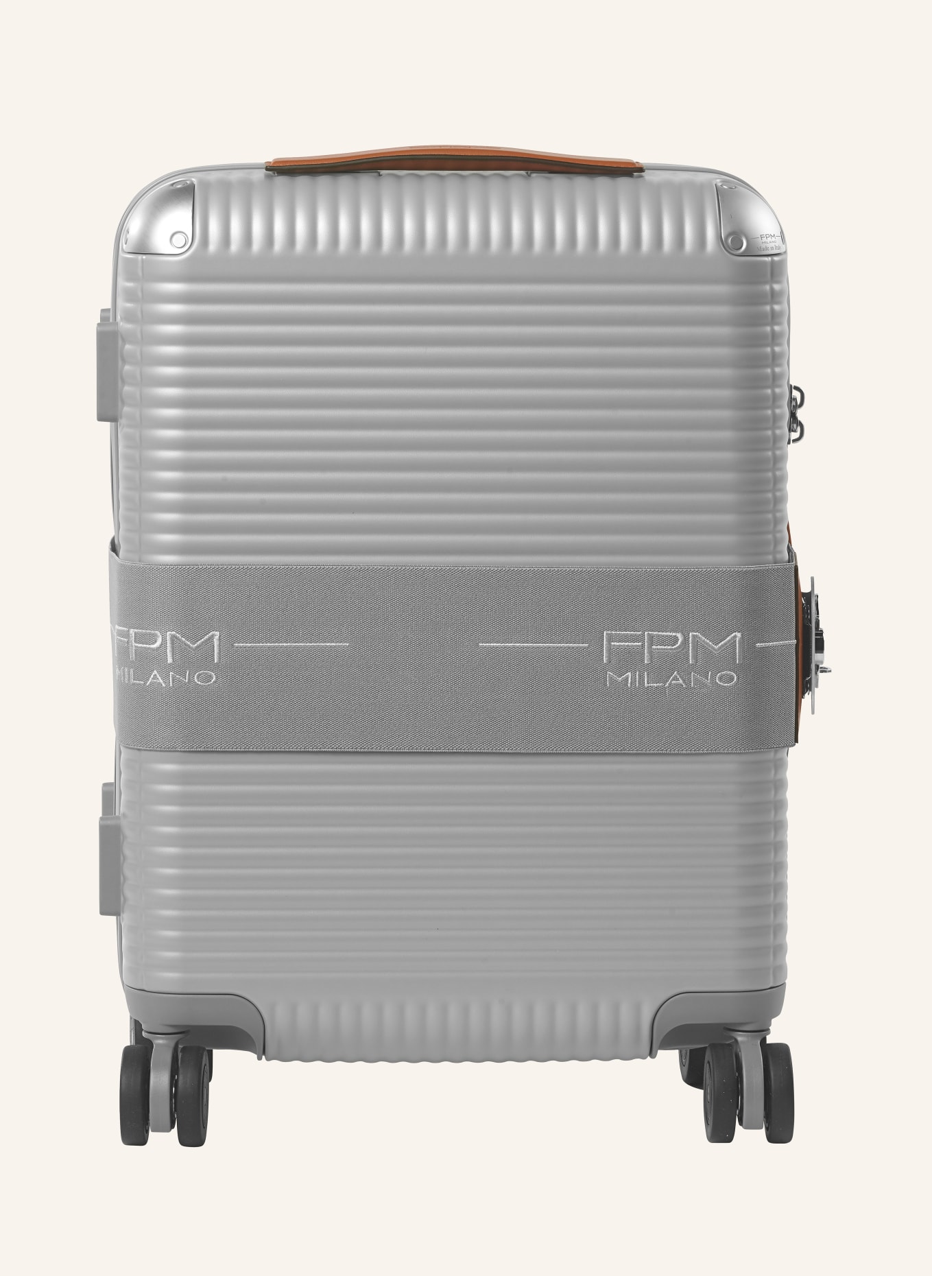 FPM Milano Trolley BANK ZIP DLX SPINNER M: SILBER / BRAUN
