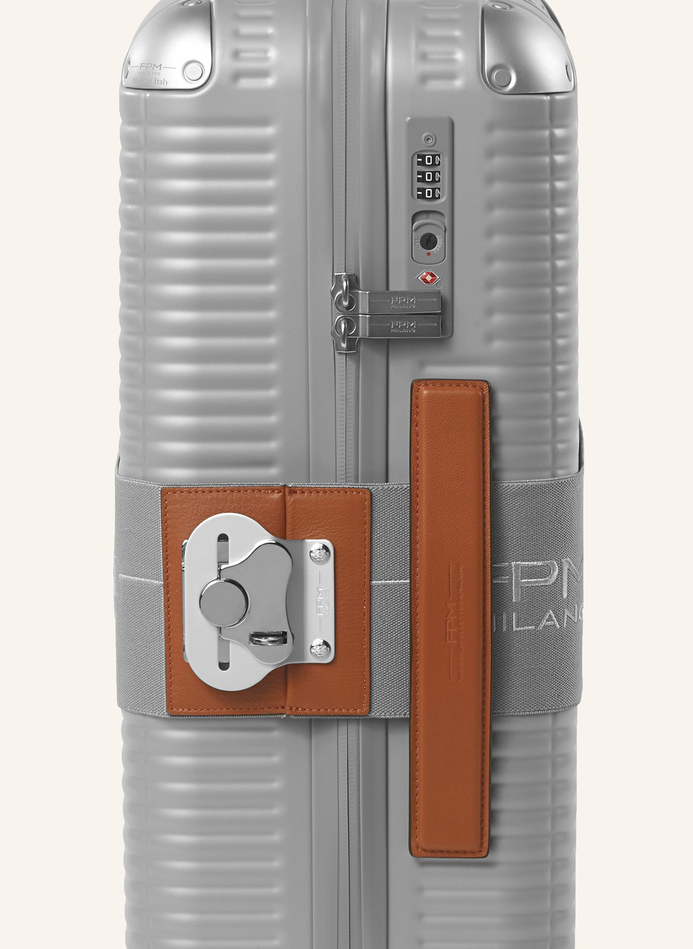 FPM Milano Trolley BANK ZIP DLX SPINNER M: SILBER / BRAUN