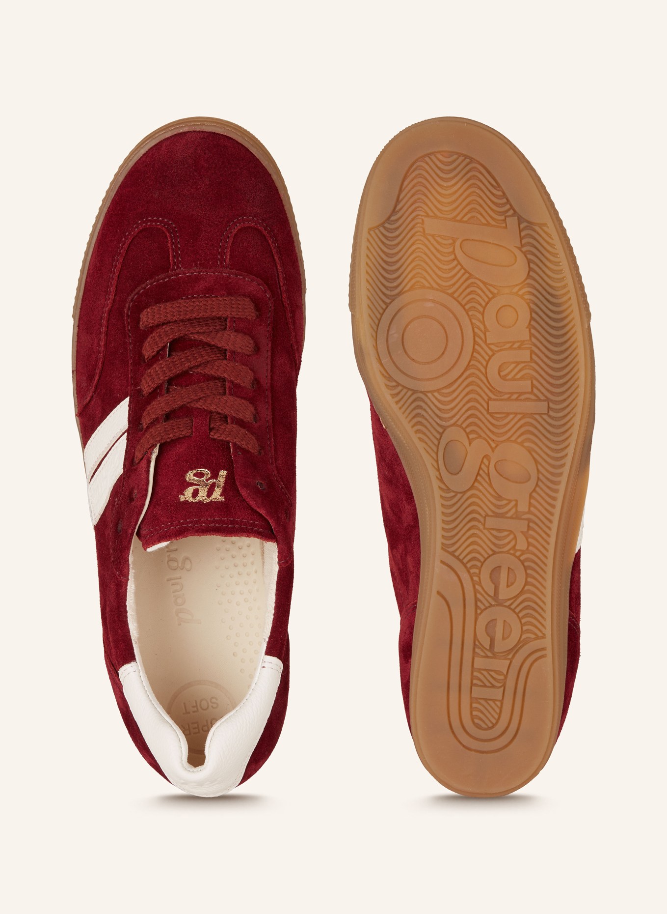 paul green Sneaker: DUNKELROT