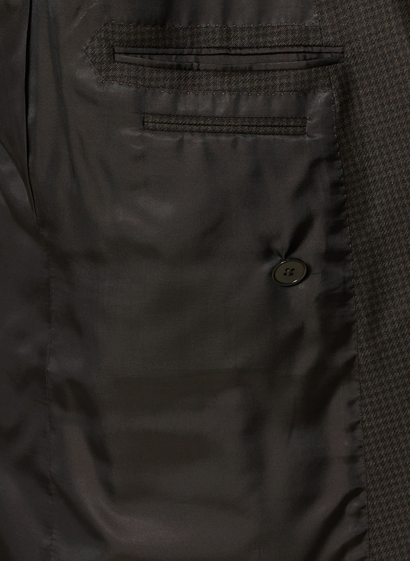 ZEGNA Garnitur slim fit: CIEMNOBRĄZOWY / CZARNY