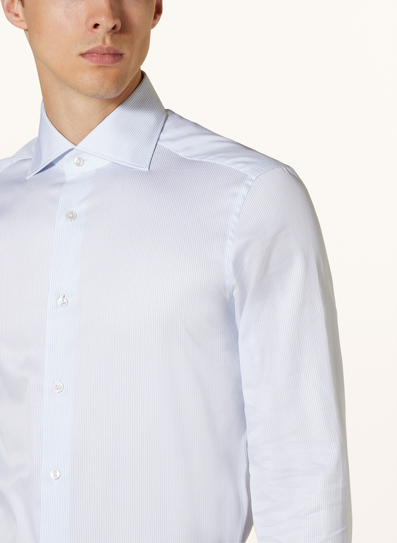 ZEGNA Hemd Slim Fit: HELLBLAU / WEISS