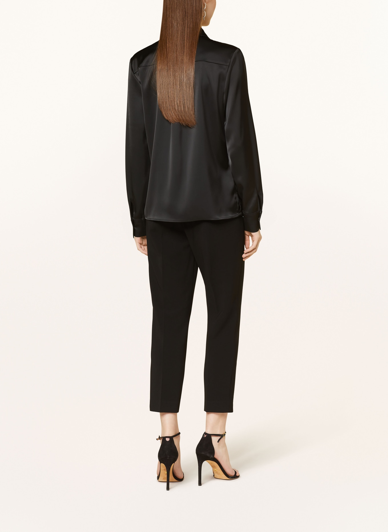 GUESS Hemdbluse MARGUERITE mit Schmucksteinen: SCHWARZ