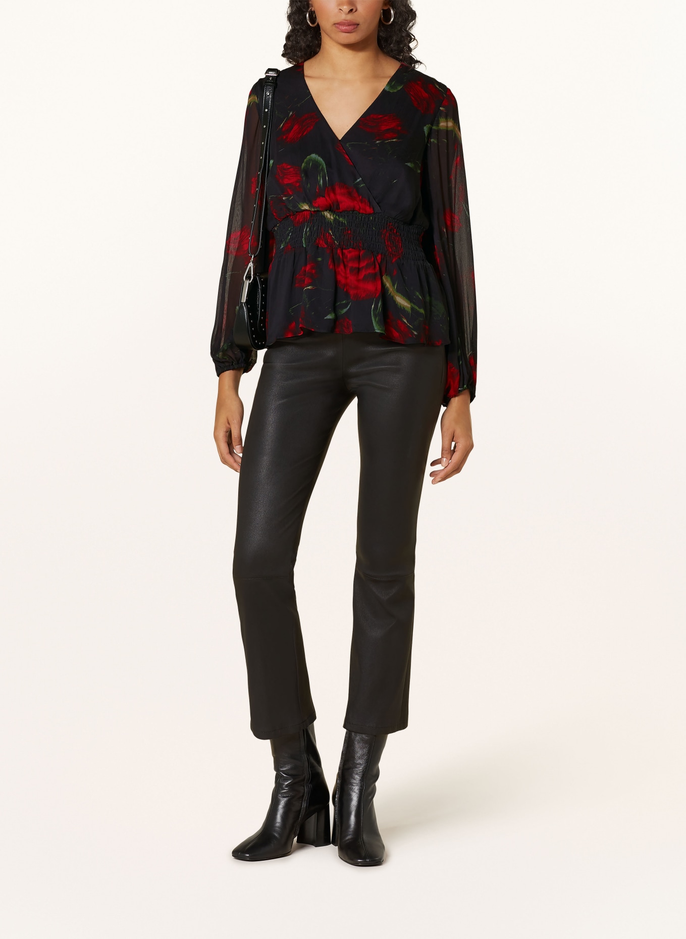 GUESS Blouse: BLACK/ RED/ GREEN