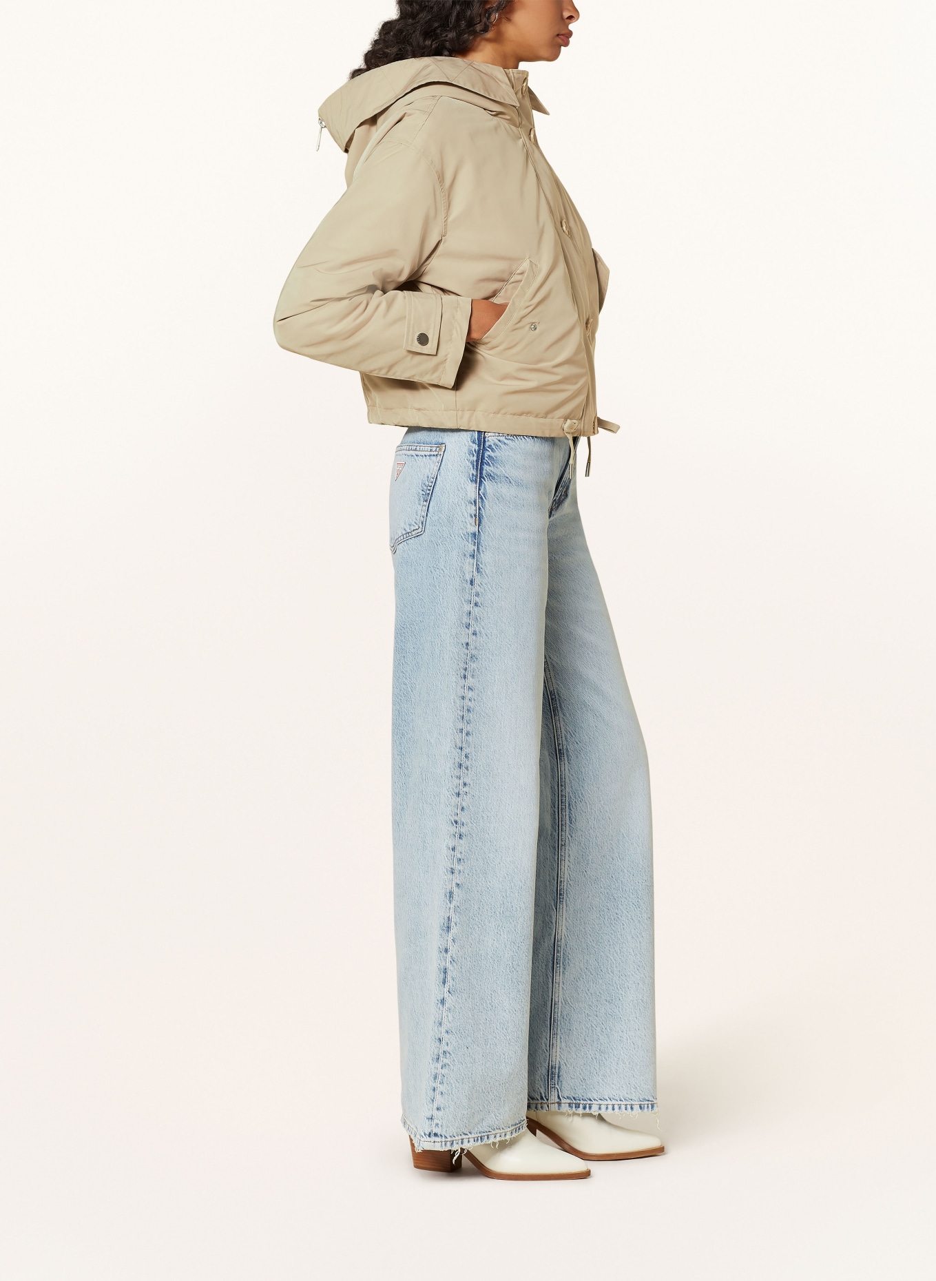 GUESS Cropped-Parka NORA: BEIGE