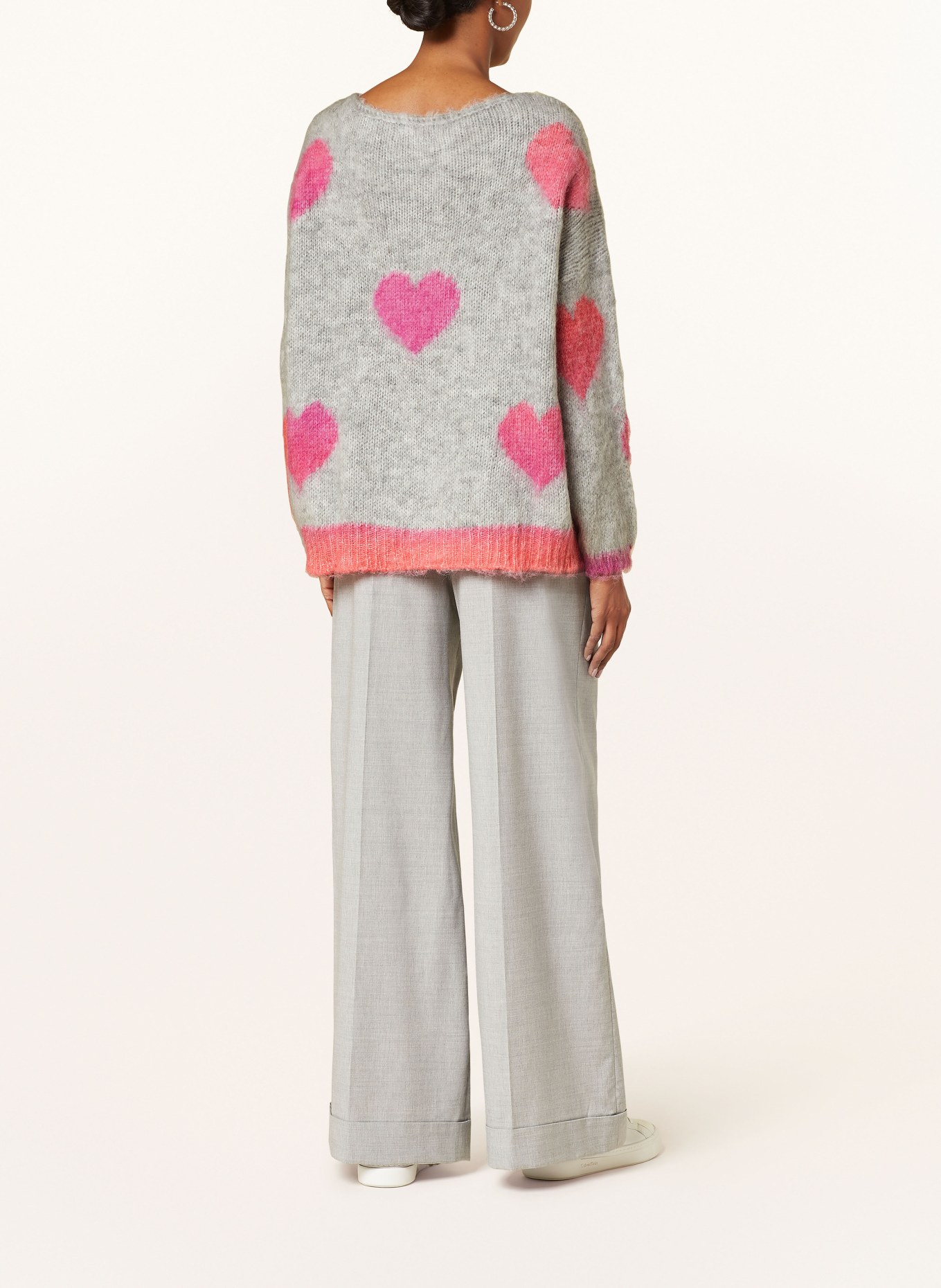 miss goodlife Trui met alpaca: LICHTGRIJS / ROZE