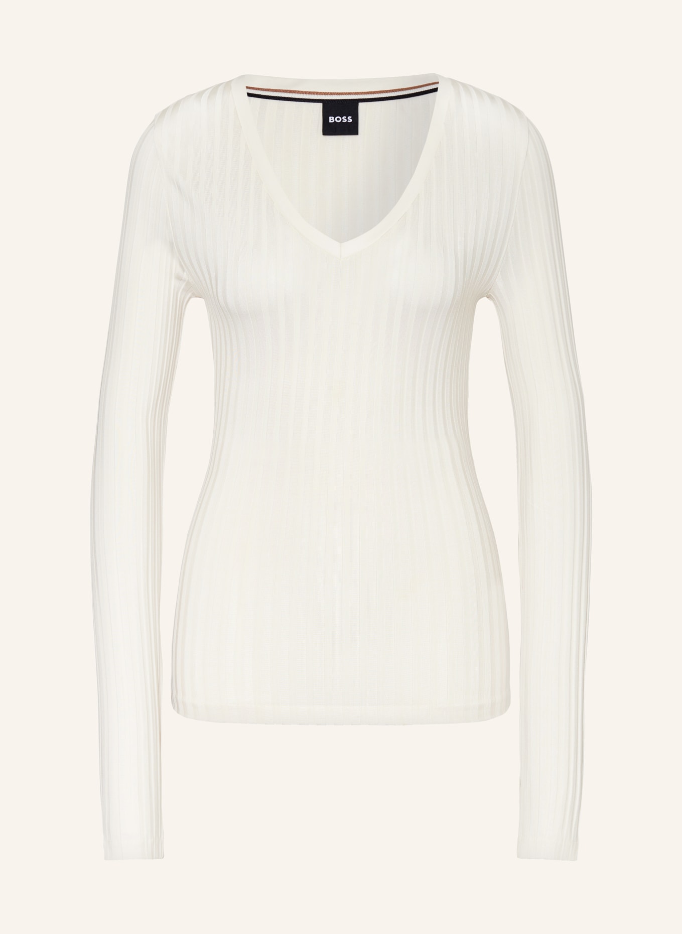 BOSS Long sleeve shirt ELLERSON: ECRU