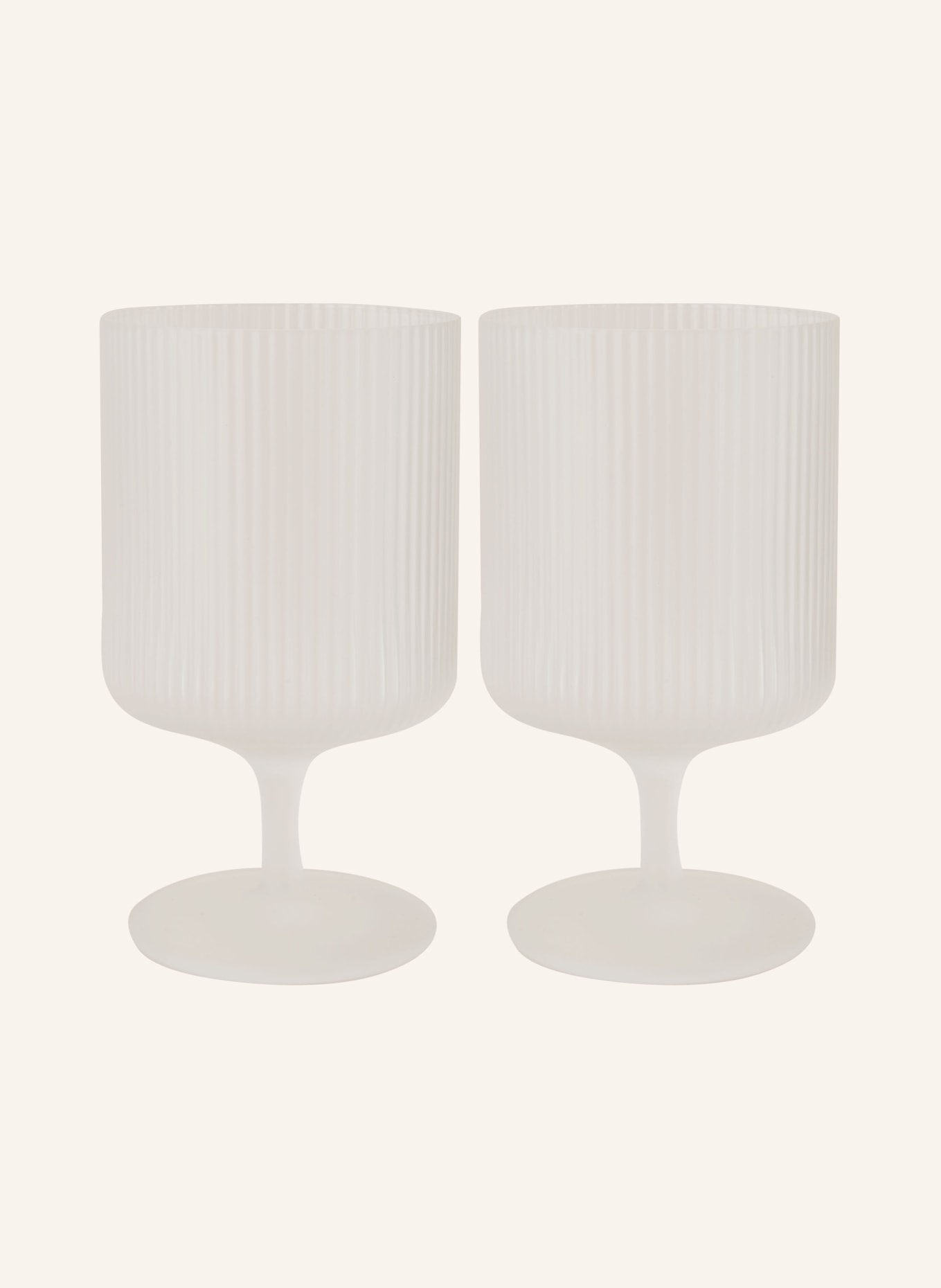 Ferm LIVING 2er-Set Weingläser RIPPLE, Farbe: FROSTED (Bild 1)