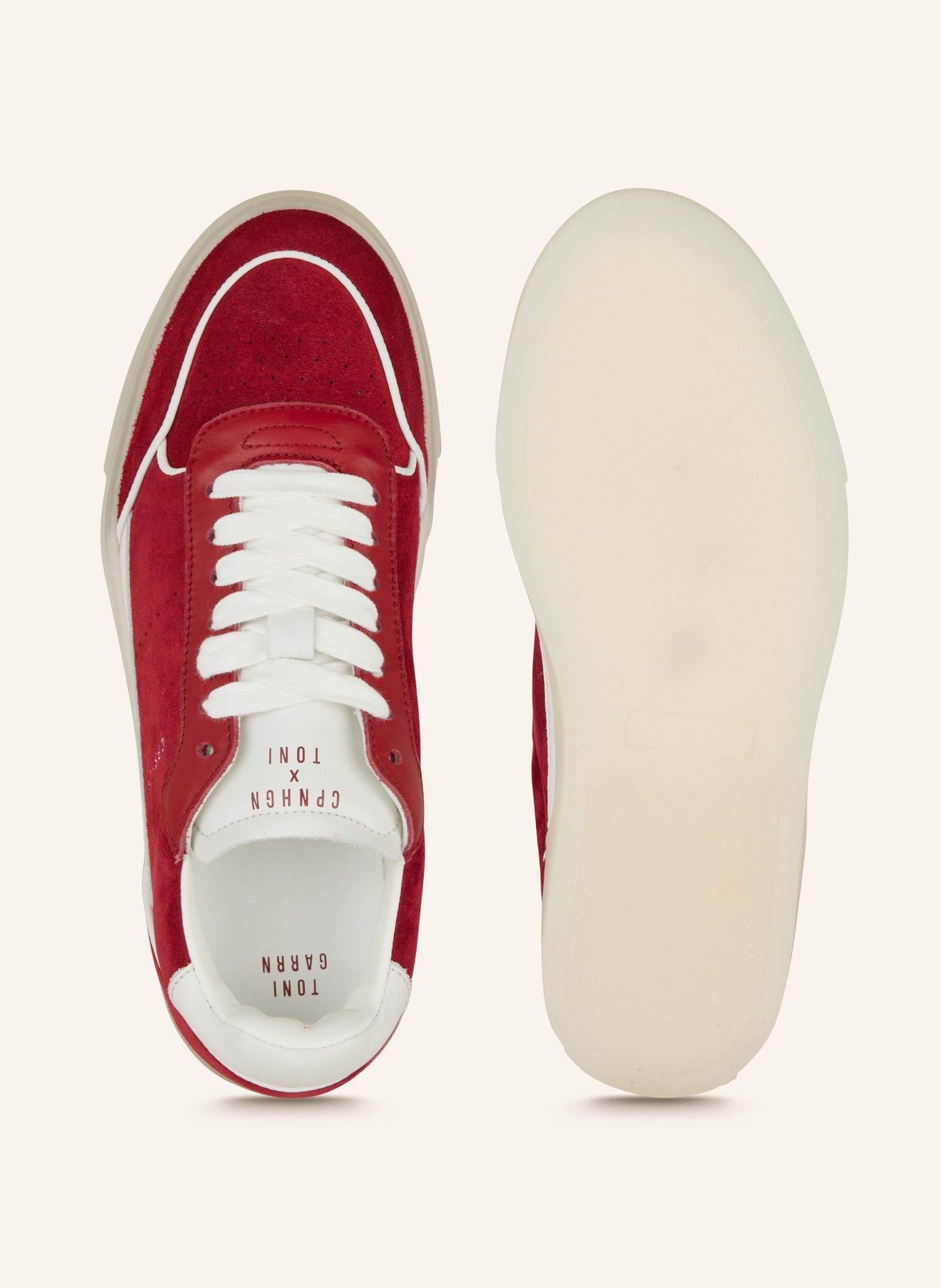 COPENHAGEN Sneaker CPH253: DUNKELROT/ WEISS