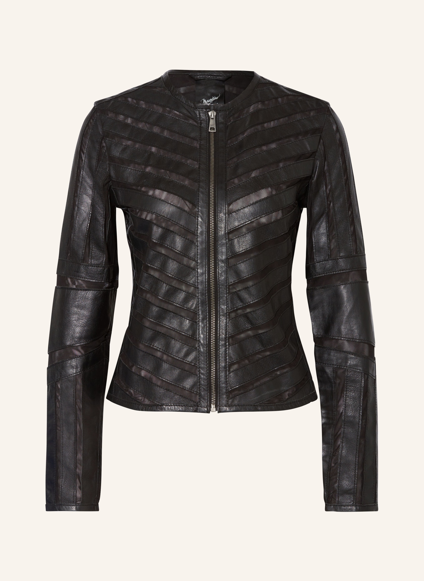 MAURITIUS Leather bolero GGSURI LELEV in black