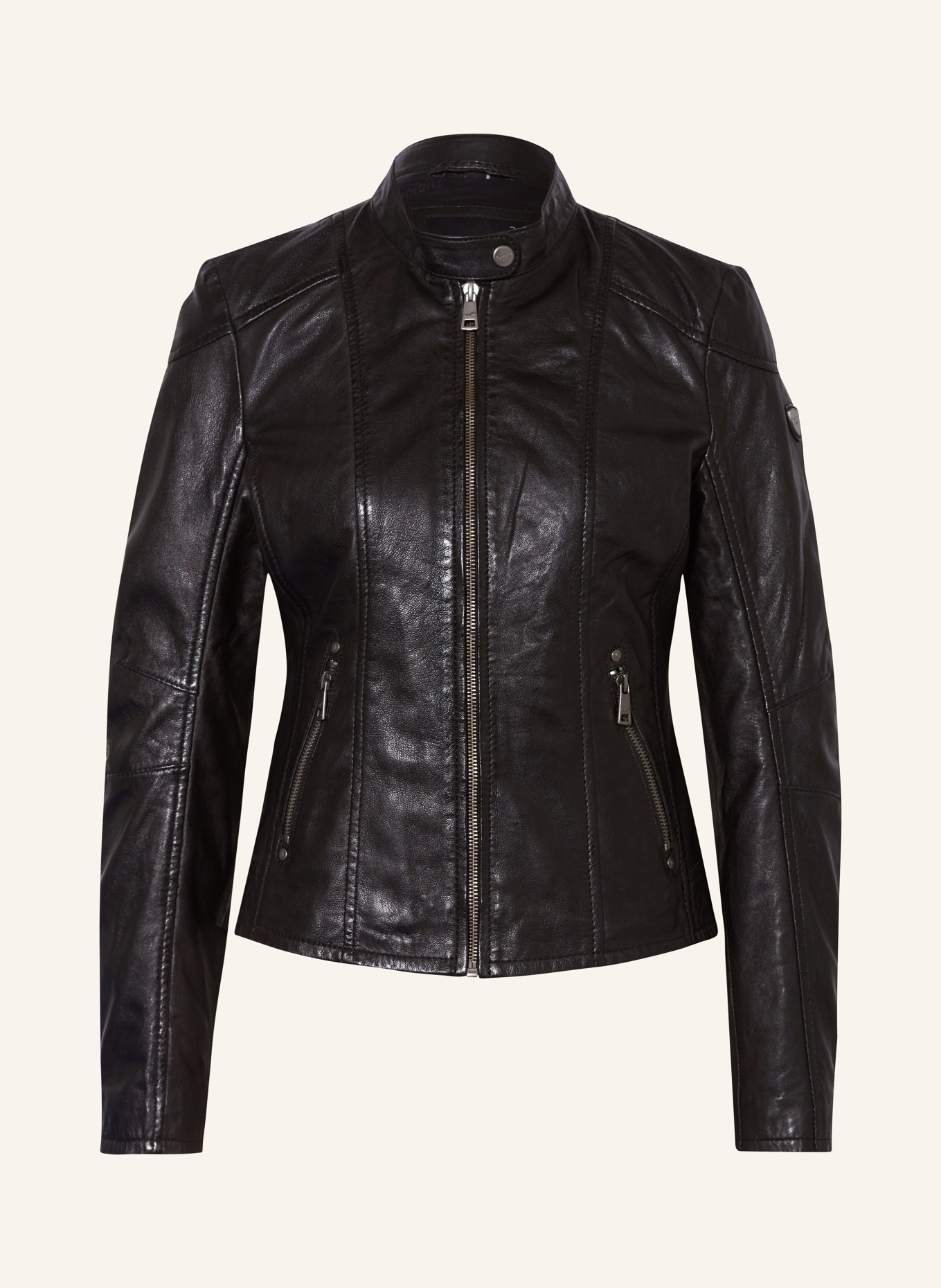 MAURITIUS Leather jacket GWKEILI LASV, Color: BLACK (Image 1)