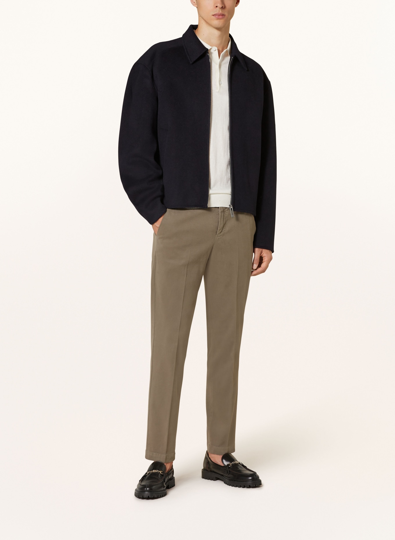 PT TORINO Chino kalhoty Master Fit: ČERNOŠEDÁ