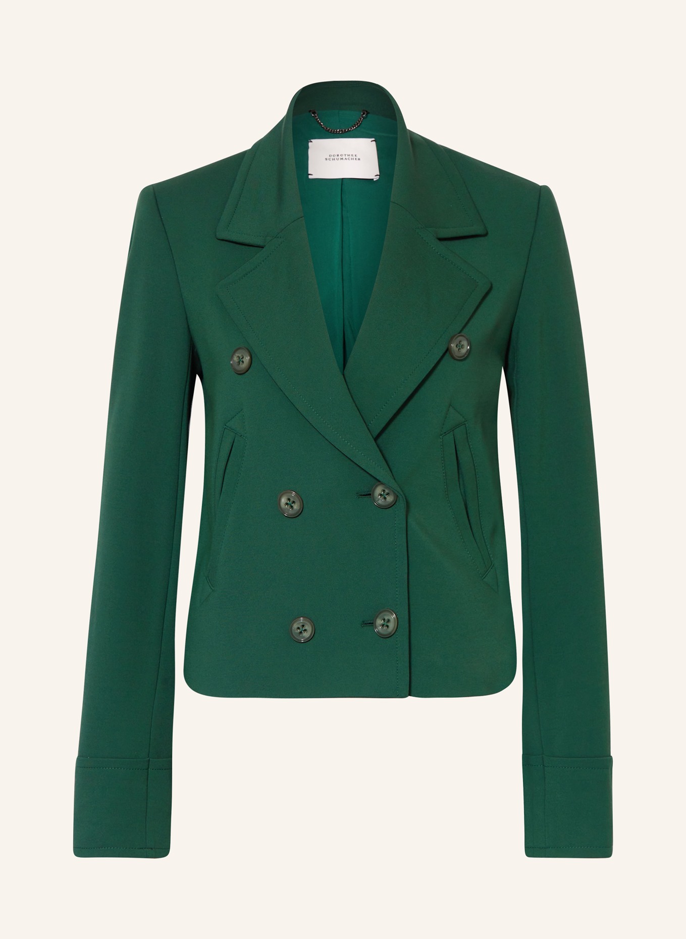 DOROTHEE SCHUMACHER EMOTIONAL ESSENCE jersey blazer: GREEN