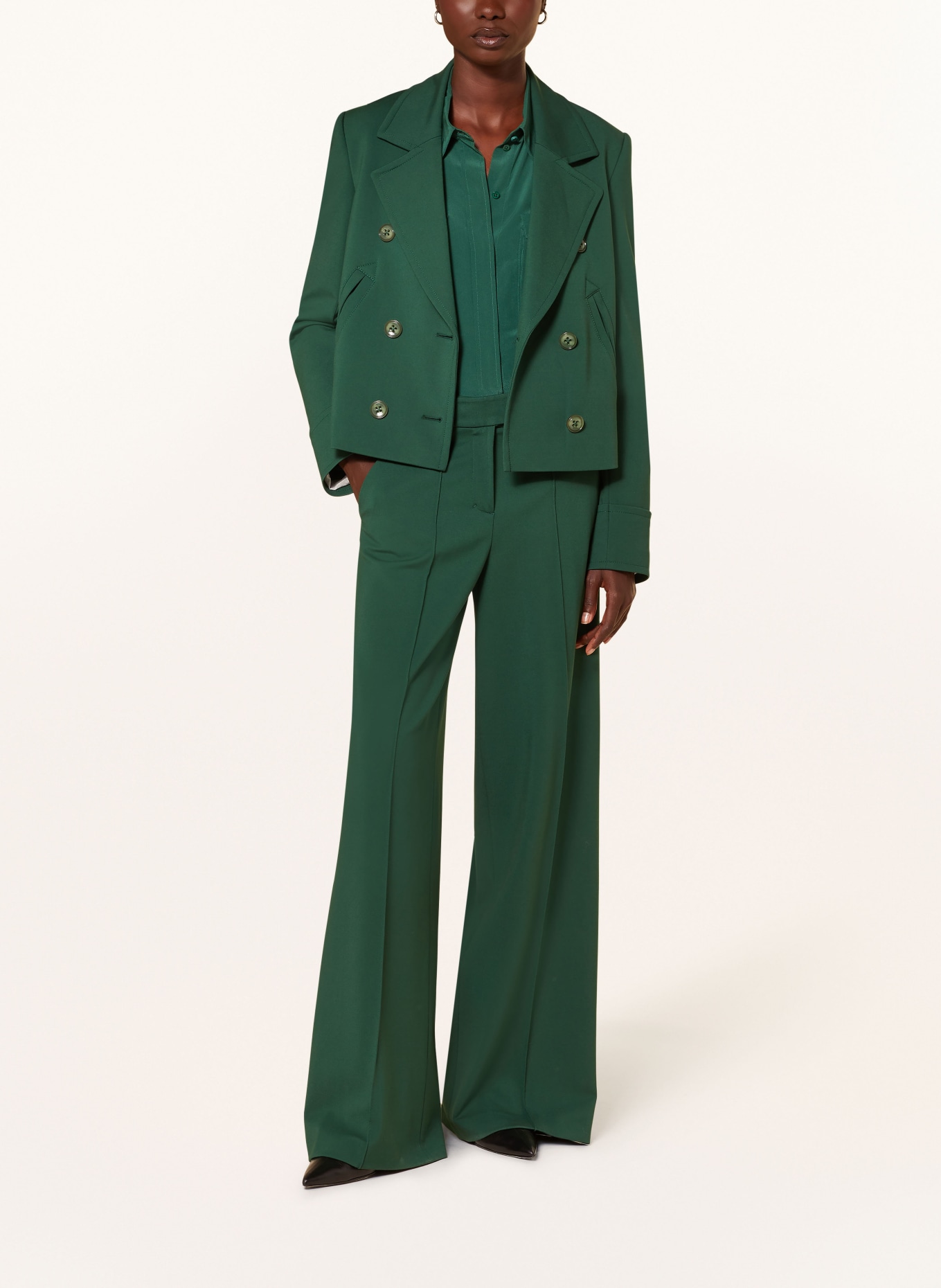 DOROTHEE SCHUMACHER EMOTIONAL ESSENCE jersey blazer: GREEN